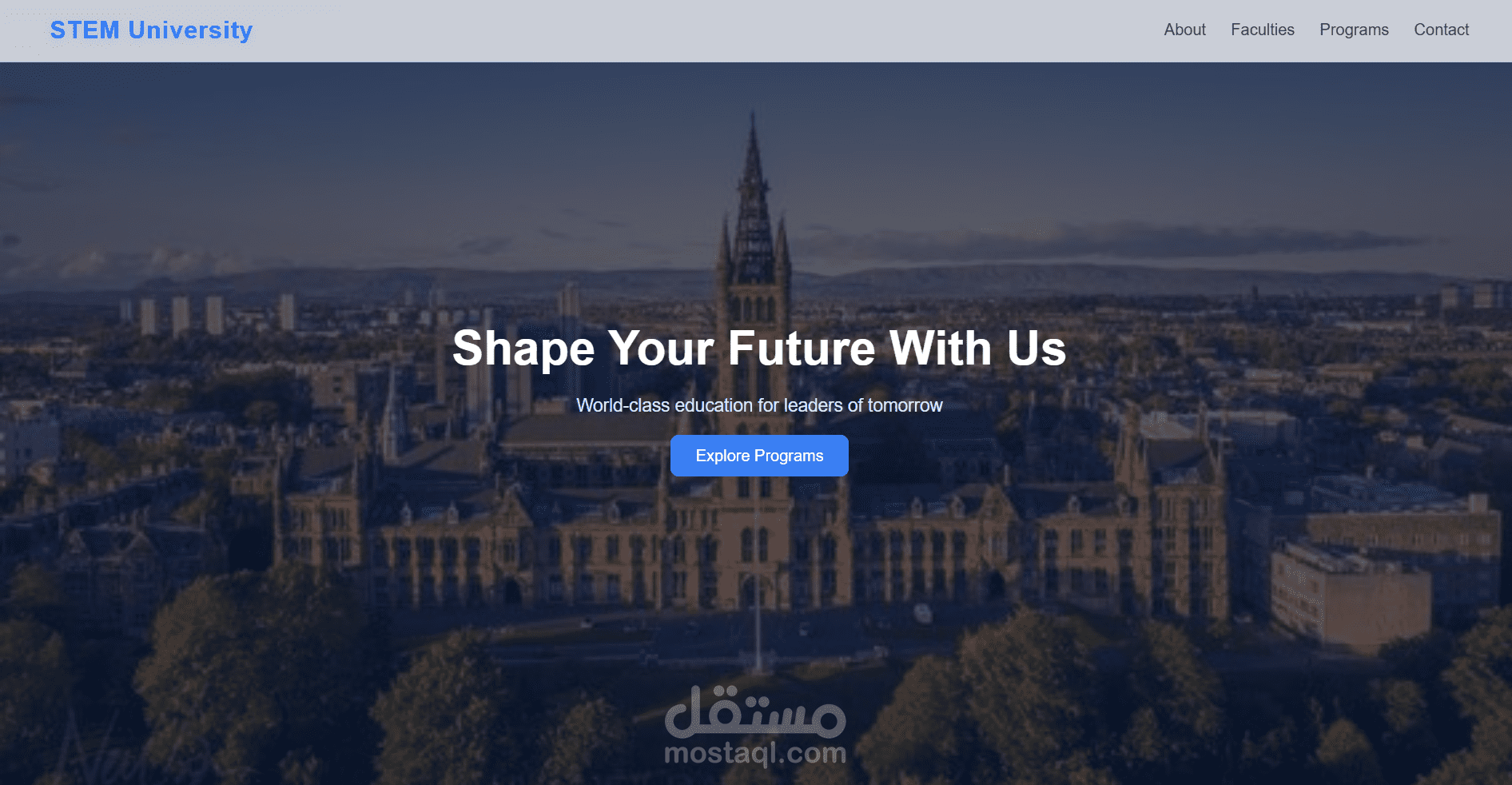 Landing Page(STEM University)