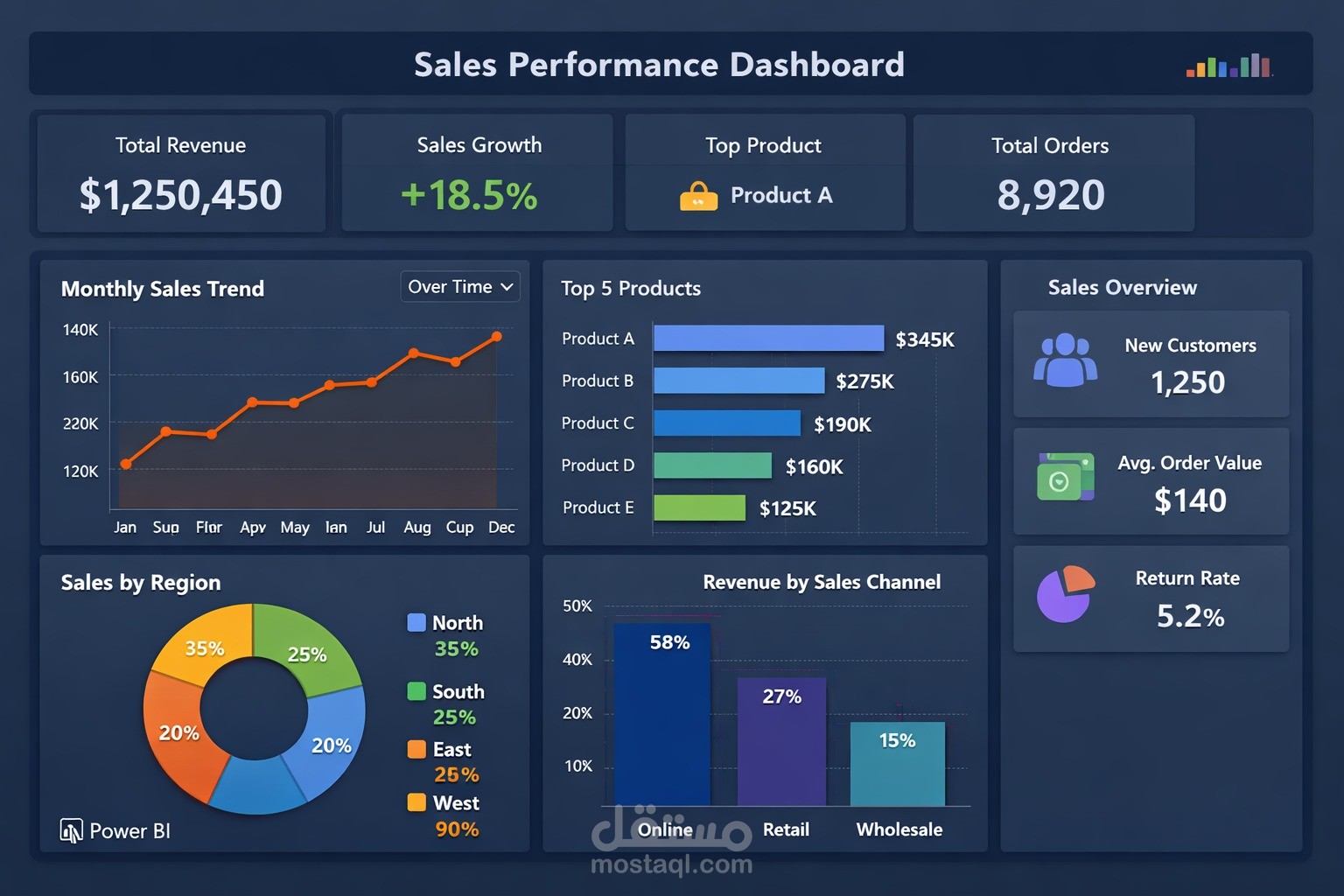 Retail Sales Performance Dashboard