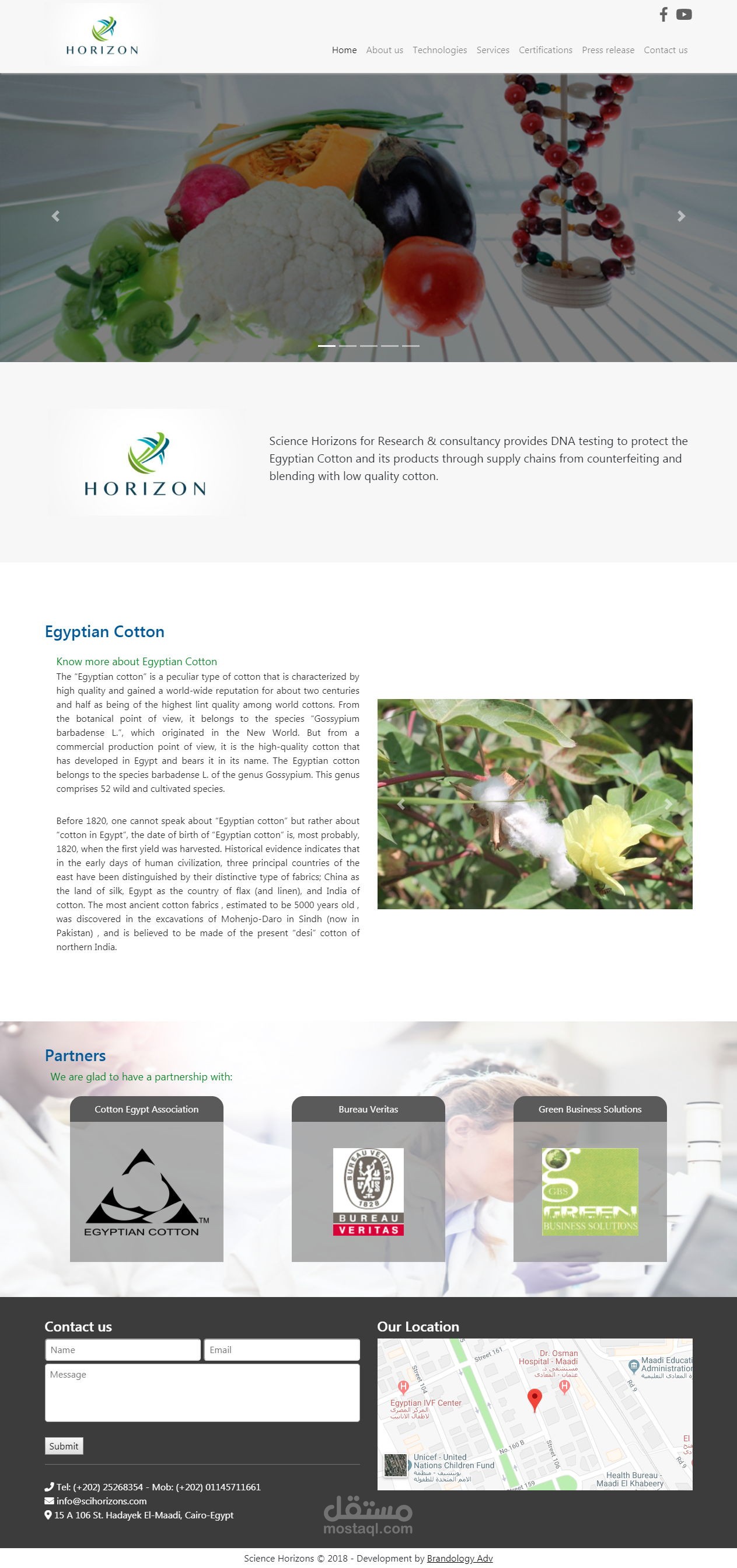 موقع تعريفى لشركه سينس هوريزونز