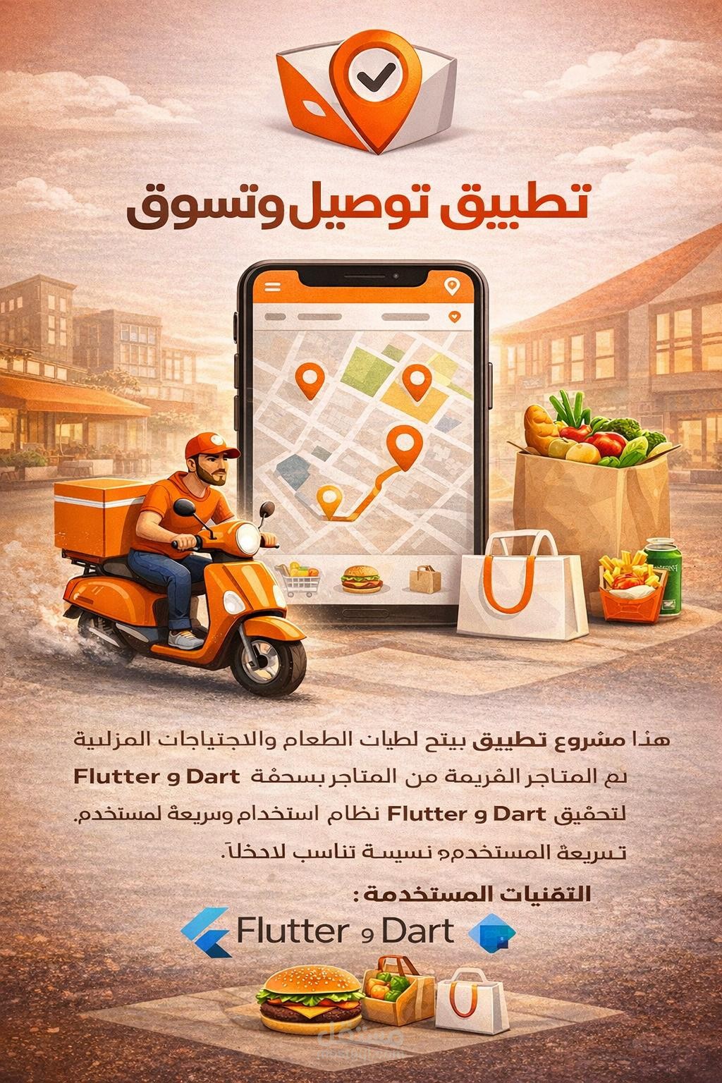 تطبيق توصيل طلبات