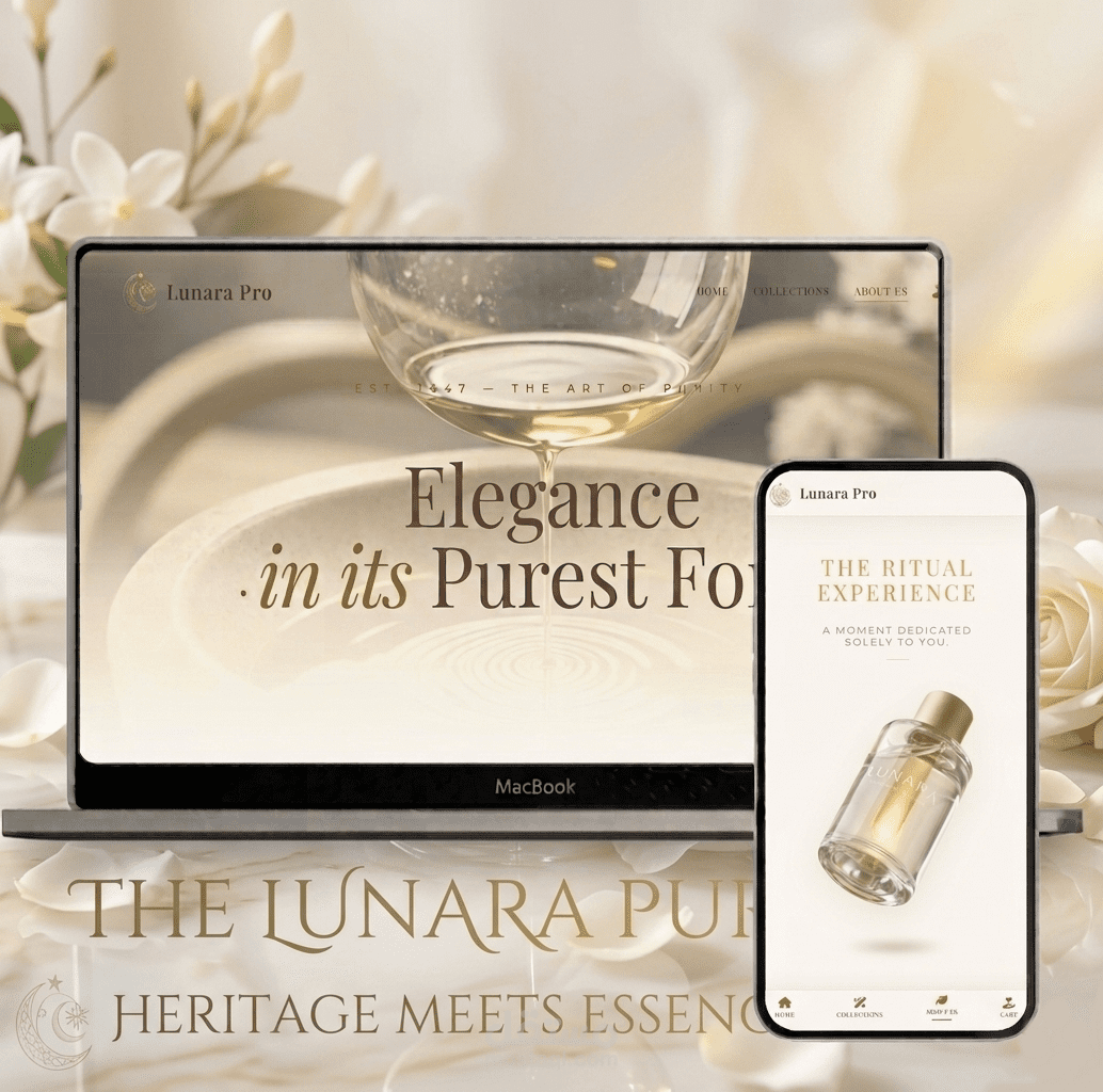 Lunara Pro: إعادة تعريف تسوق مستحضرات التجميل الراقية باستخدام GSAP وTypeScript.