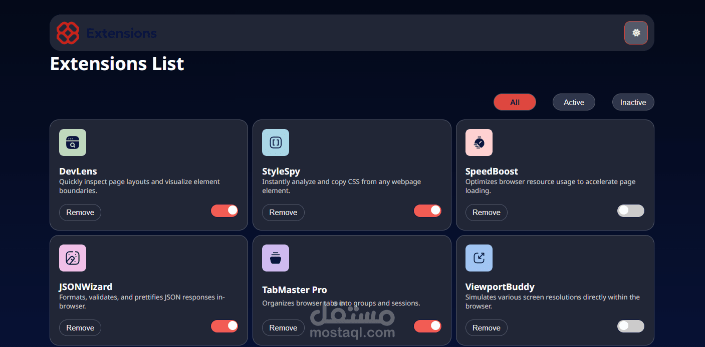 Browser Extension Manager