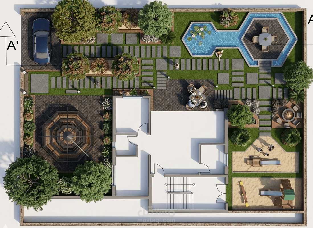 لاندسكيب لمنزل صغير