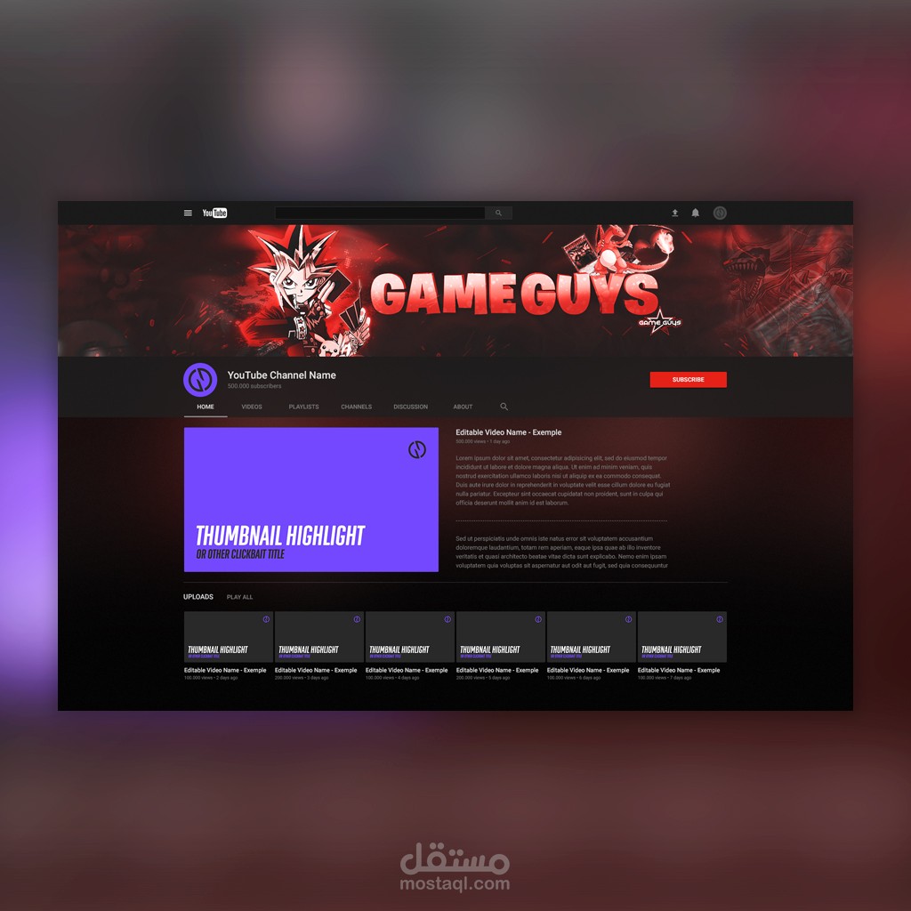 Banner Youtube