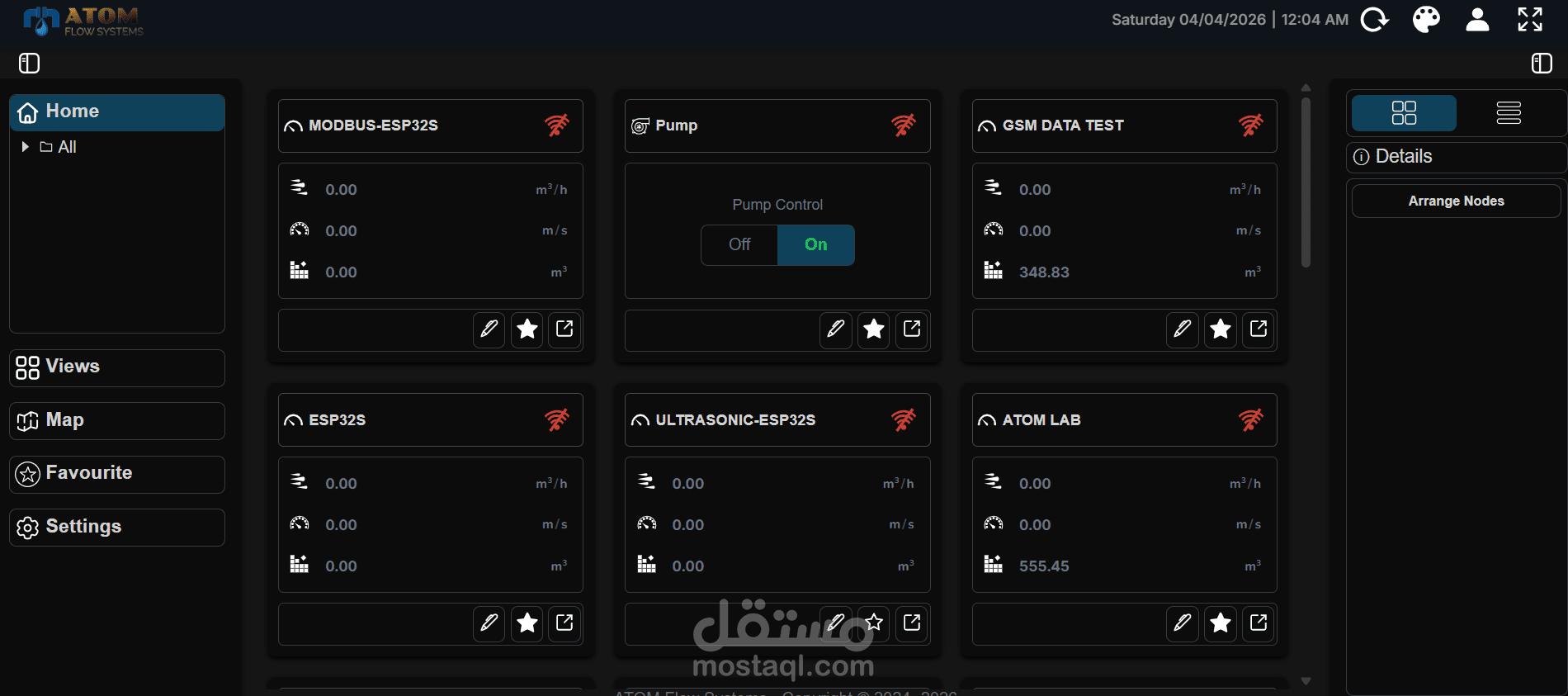 منصة SCADA ويب لمراقبة الأنظمة الصناعية والبيانات اللحظية