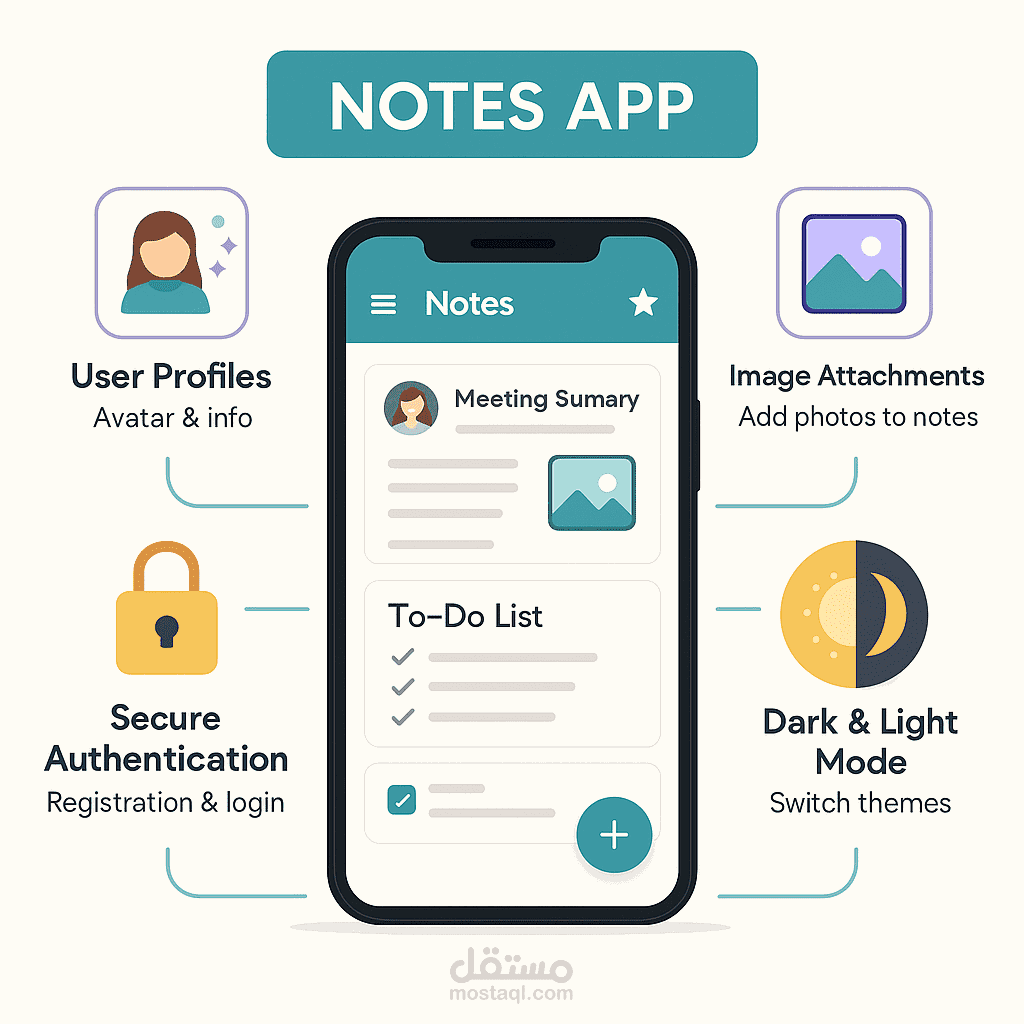تطبيق الملاحظات – Flutter Notes App