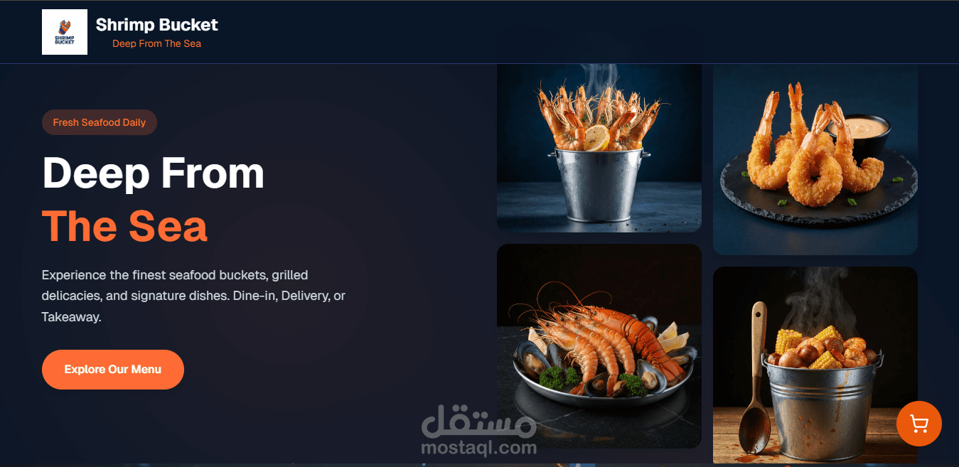 Shrimp Bucket Restaurant Menu And Orders website