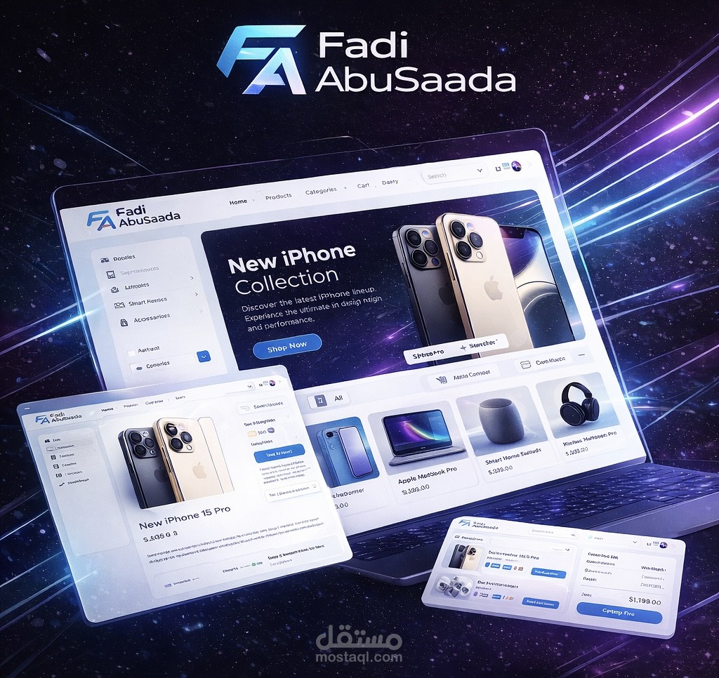 متجر إلكتروني احترافي بتقنية Next.js — تصميم عصري وأداء عالي