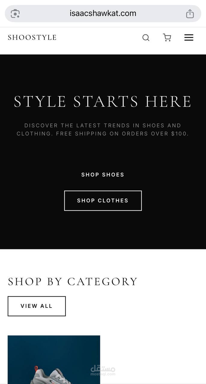 ShooStyle — Full-Stack E-Commerce Web App