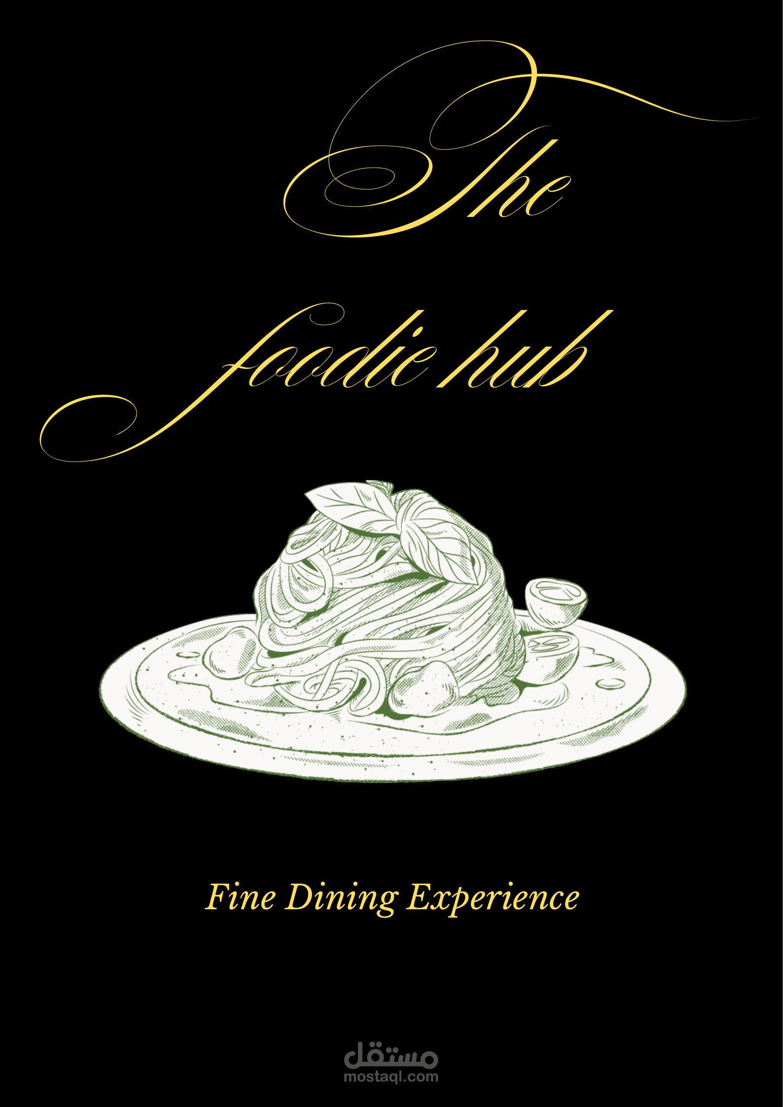 تصميم شعار (Logo) ملكي وعصري لمطعم راقٍ