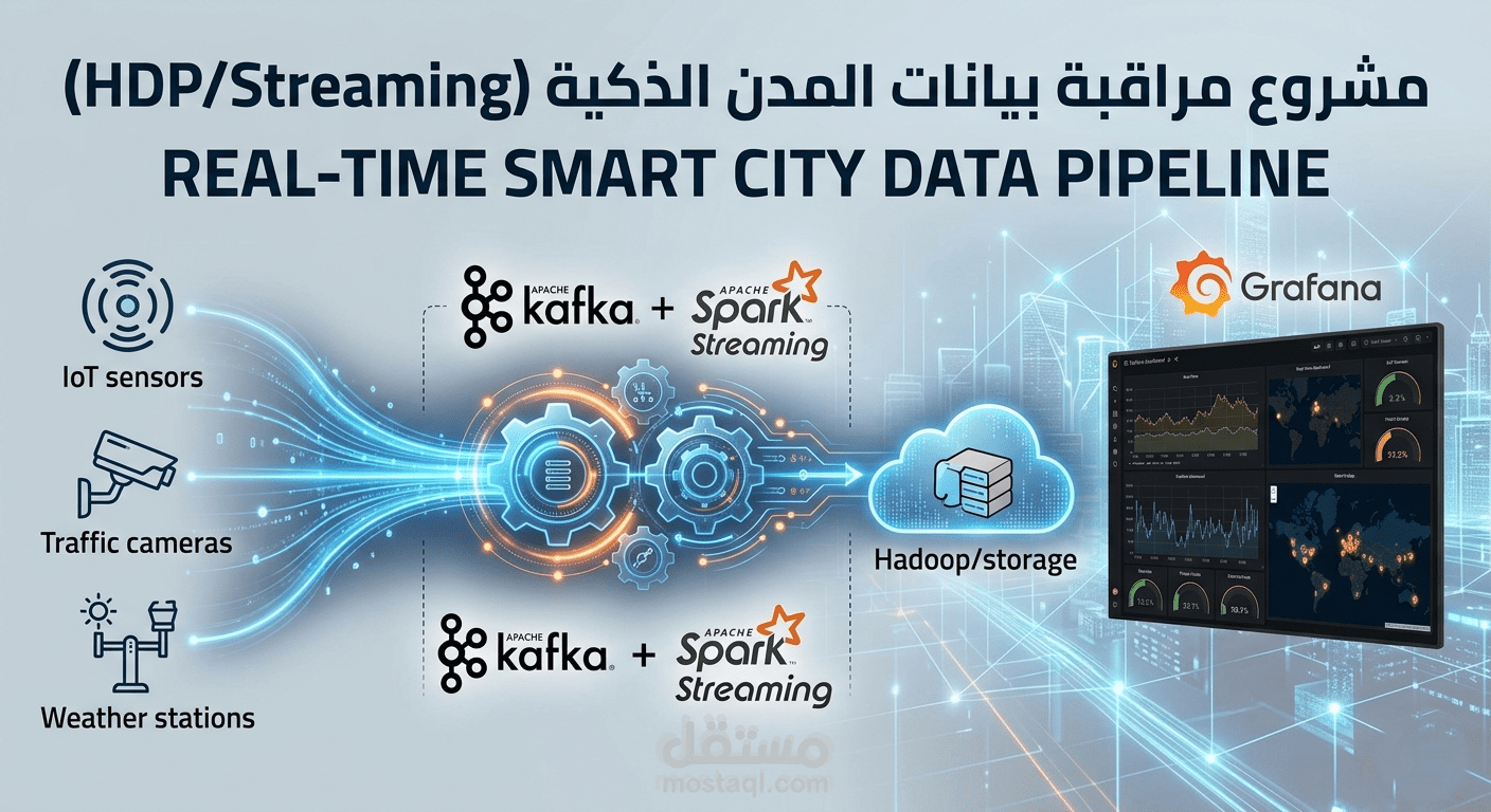 بناء نظام مراقبة لحظي (Real-time Pipeline) لبيانات المدن الذكية باستخدام HDP