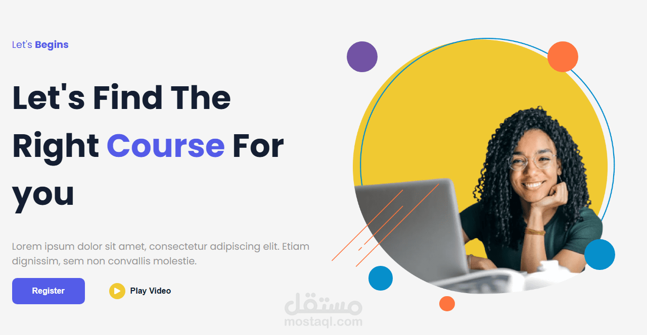 Course landing page