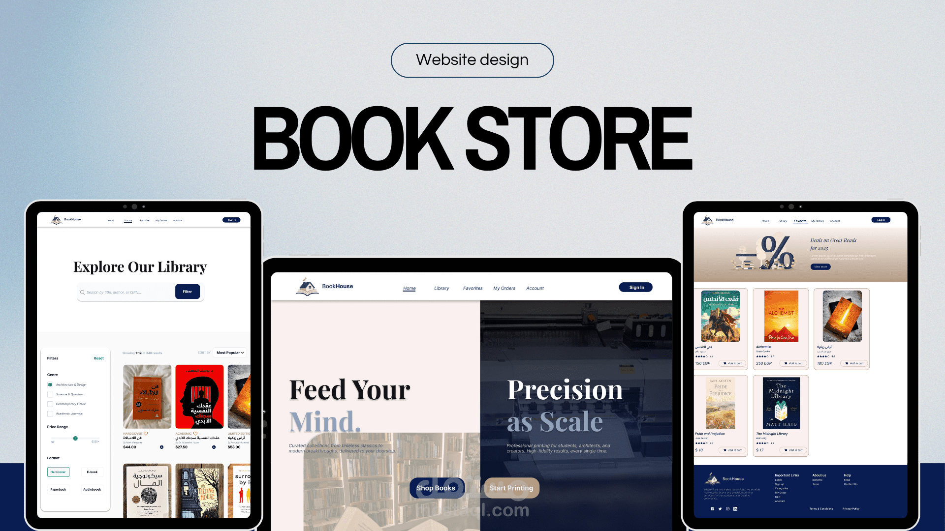 Book House E-commerce – UI/UX Design