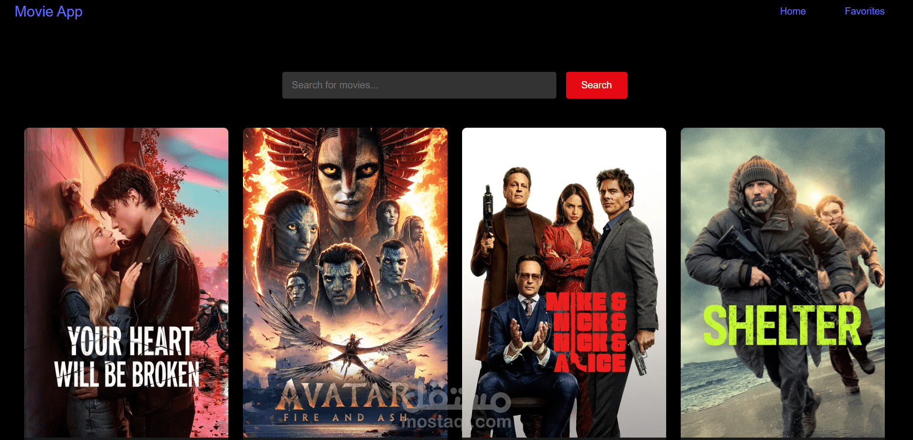 Movie Web Application with Search & API Integration