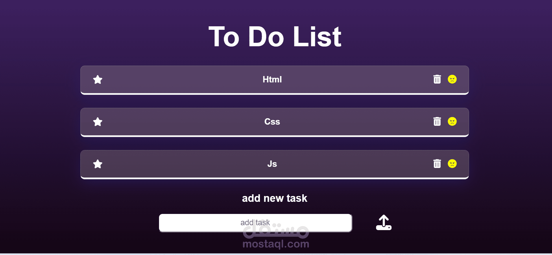 تطبيق إدارة المهام اليومية بتصميم "مودرن" (Modern To-Do List App).