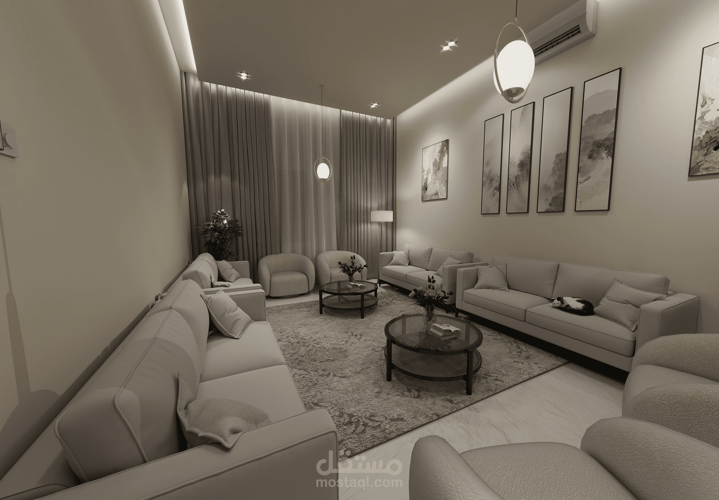 تصميم الديكورات الداخلية وأنظمة الإضاءة