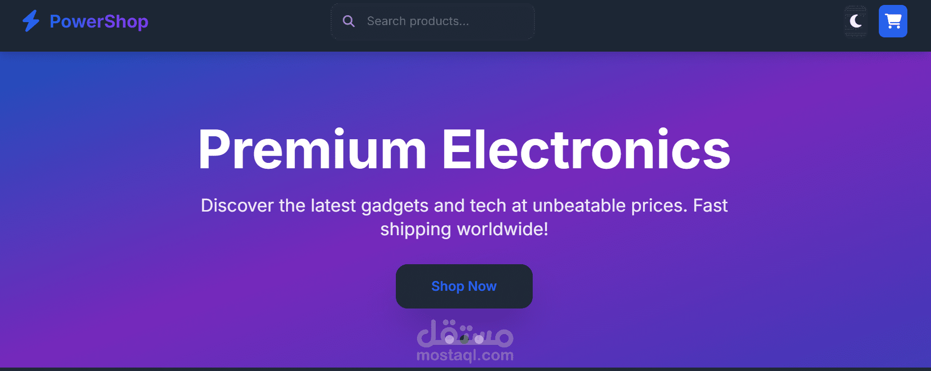 PowerShop | متجر إلكتروني متكامل لبيع الأجهزة الإلكترونية الحديثة