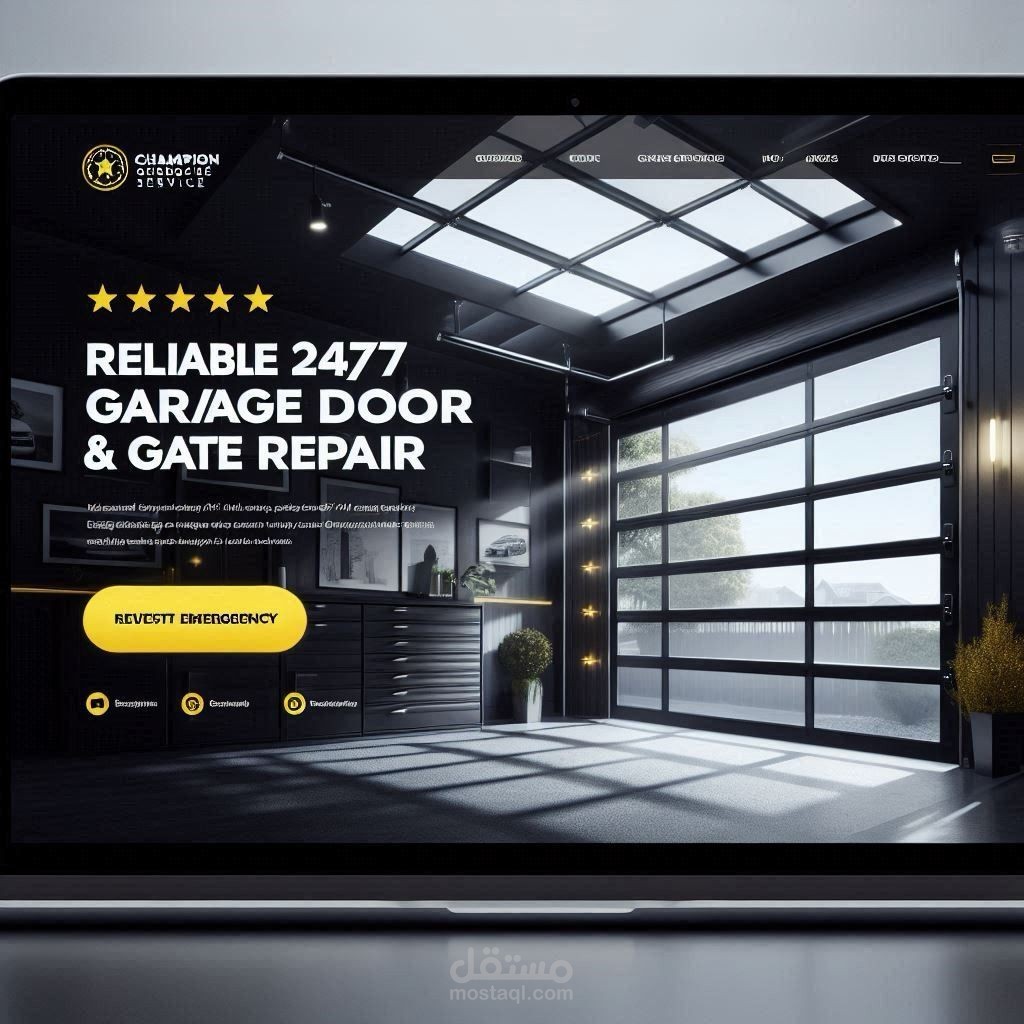 تصميم صفحة هبوط (Landing Page) احترافية لشركة خدمات في أمريكا - Dark Mode