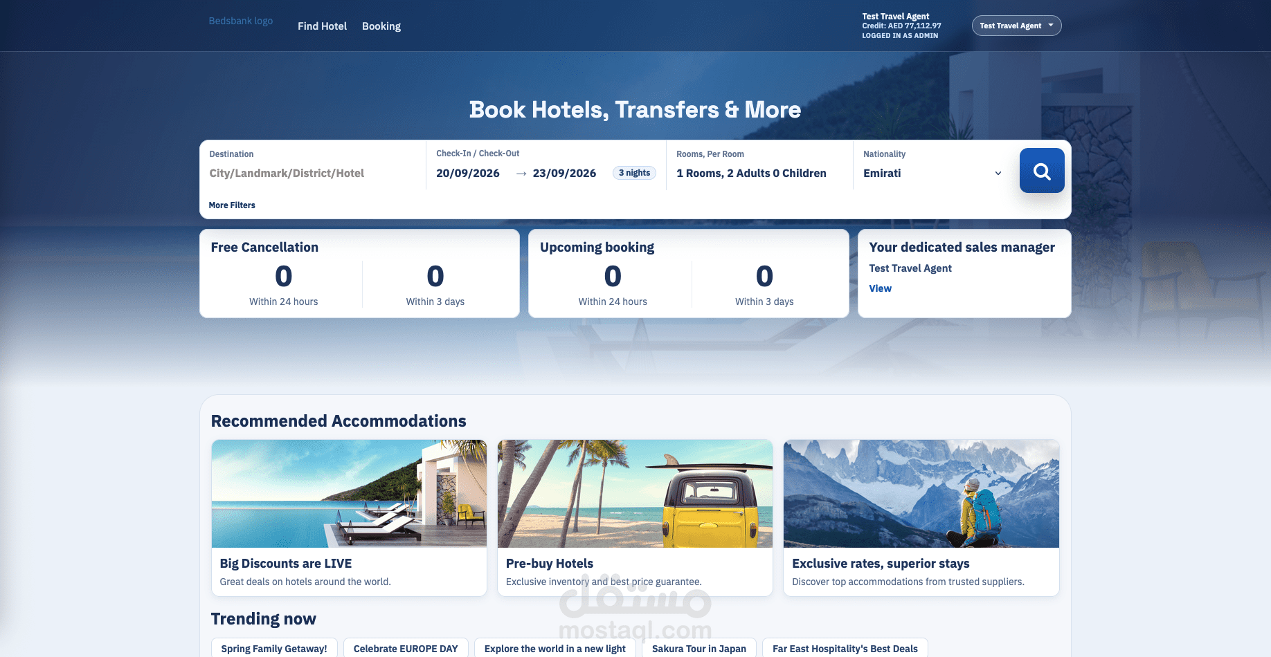 Hotel booking