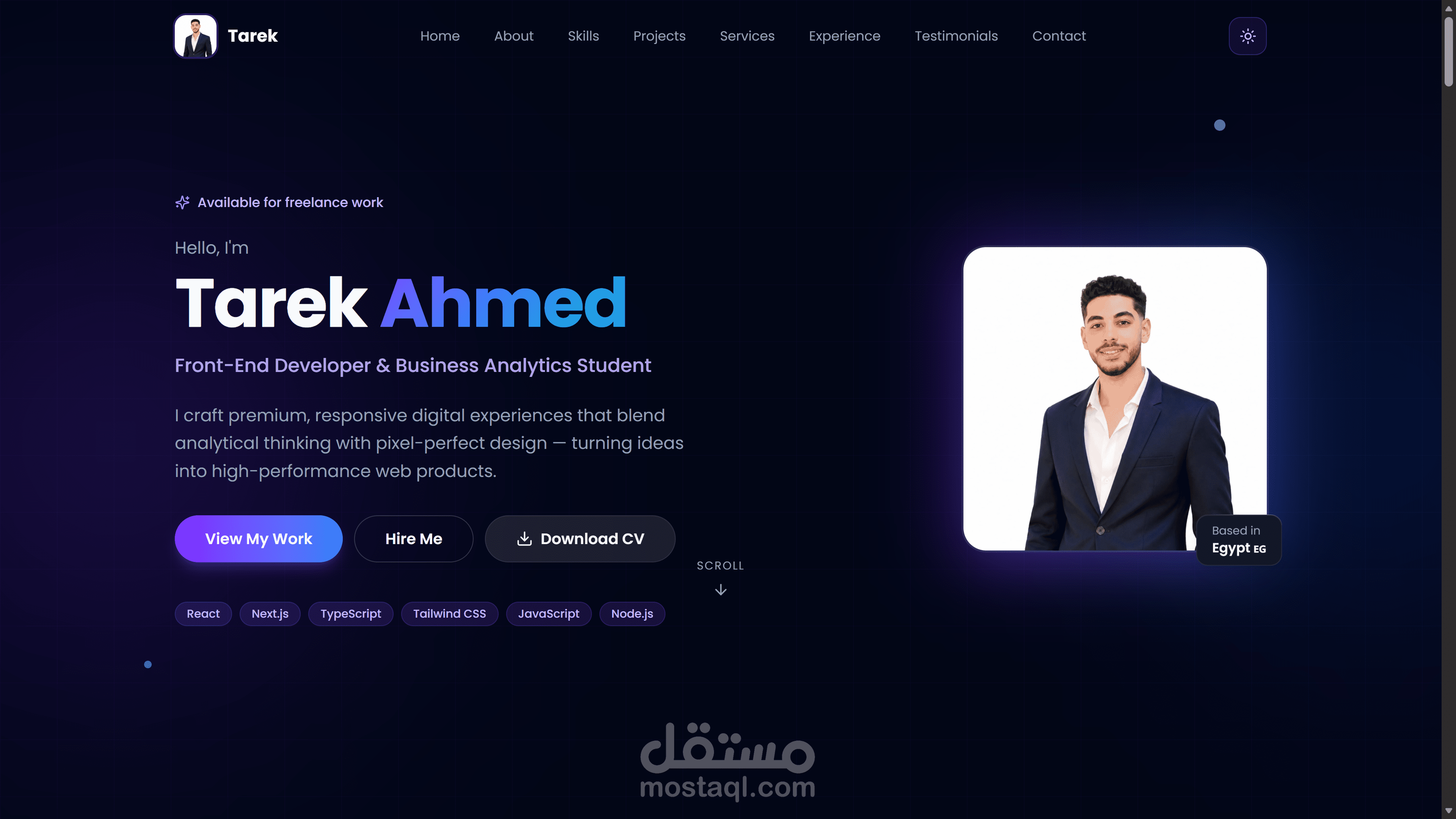 Modern Portfolio Website | React & Next.js