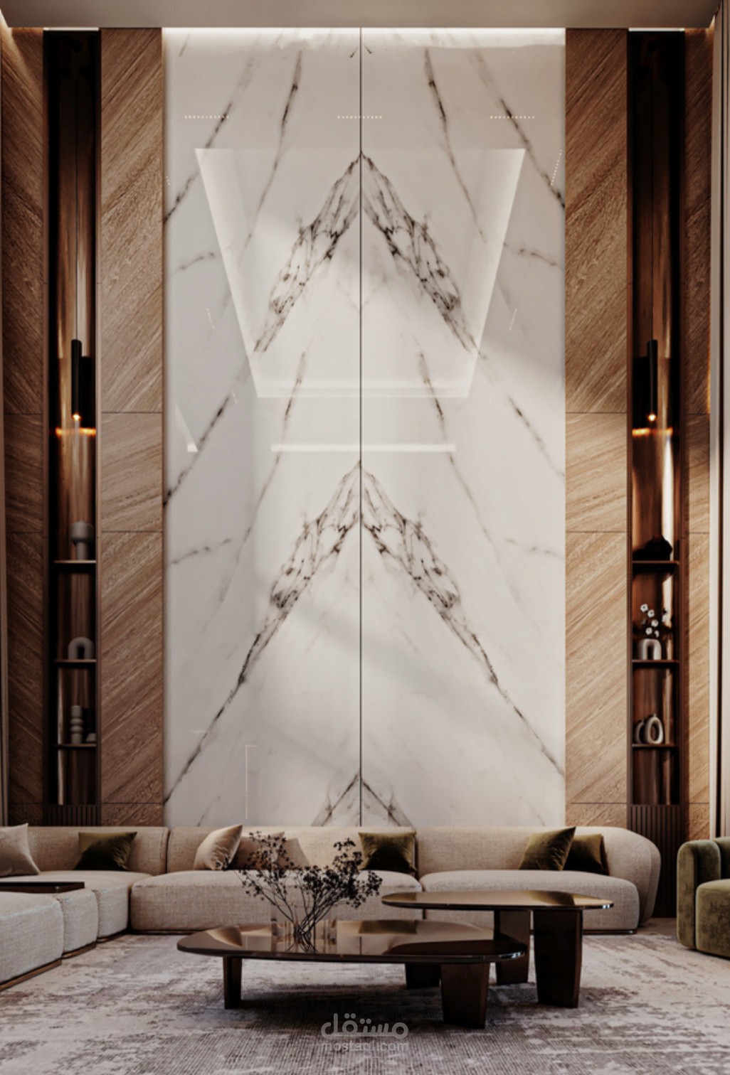 تصميم فيلا صالات luxury