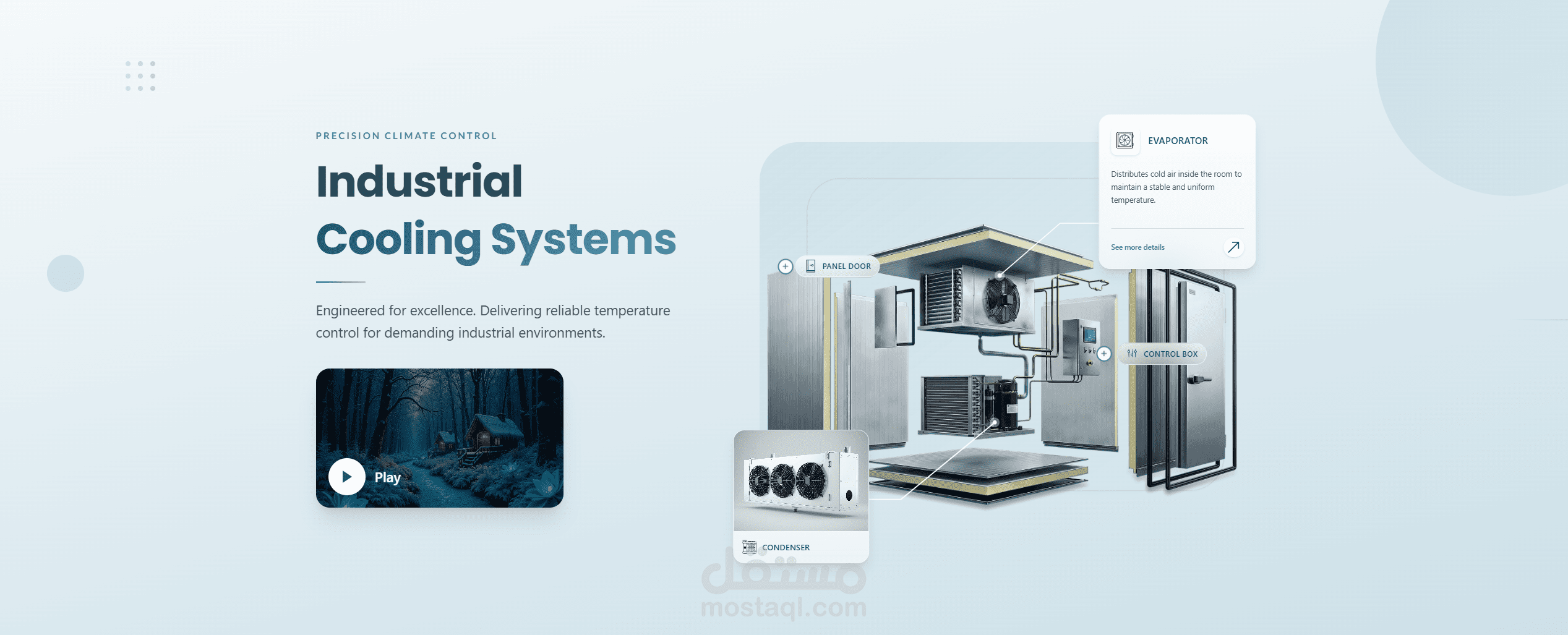 تصميم Landing Page لشركة تبريد وتكييف (Under Development)