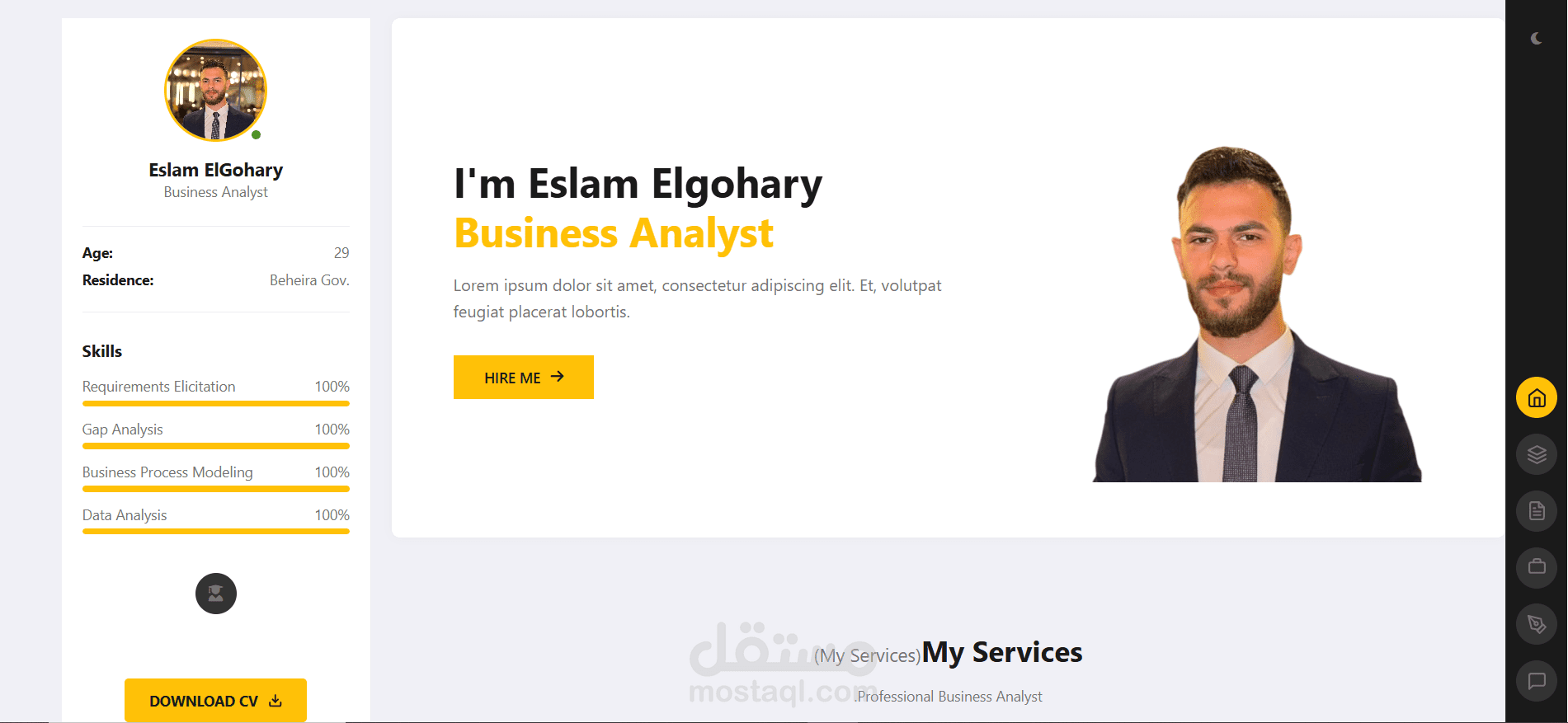 Professional Portfolio as a Website