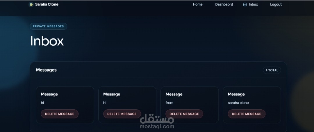 Full-Stack Anonymous Messaging Platform
