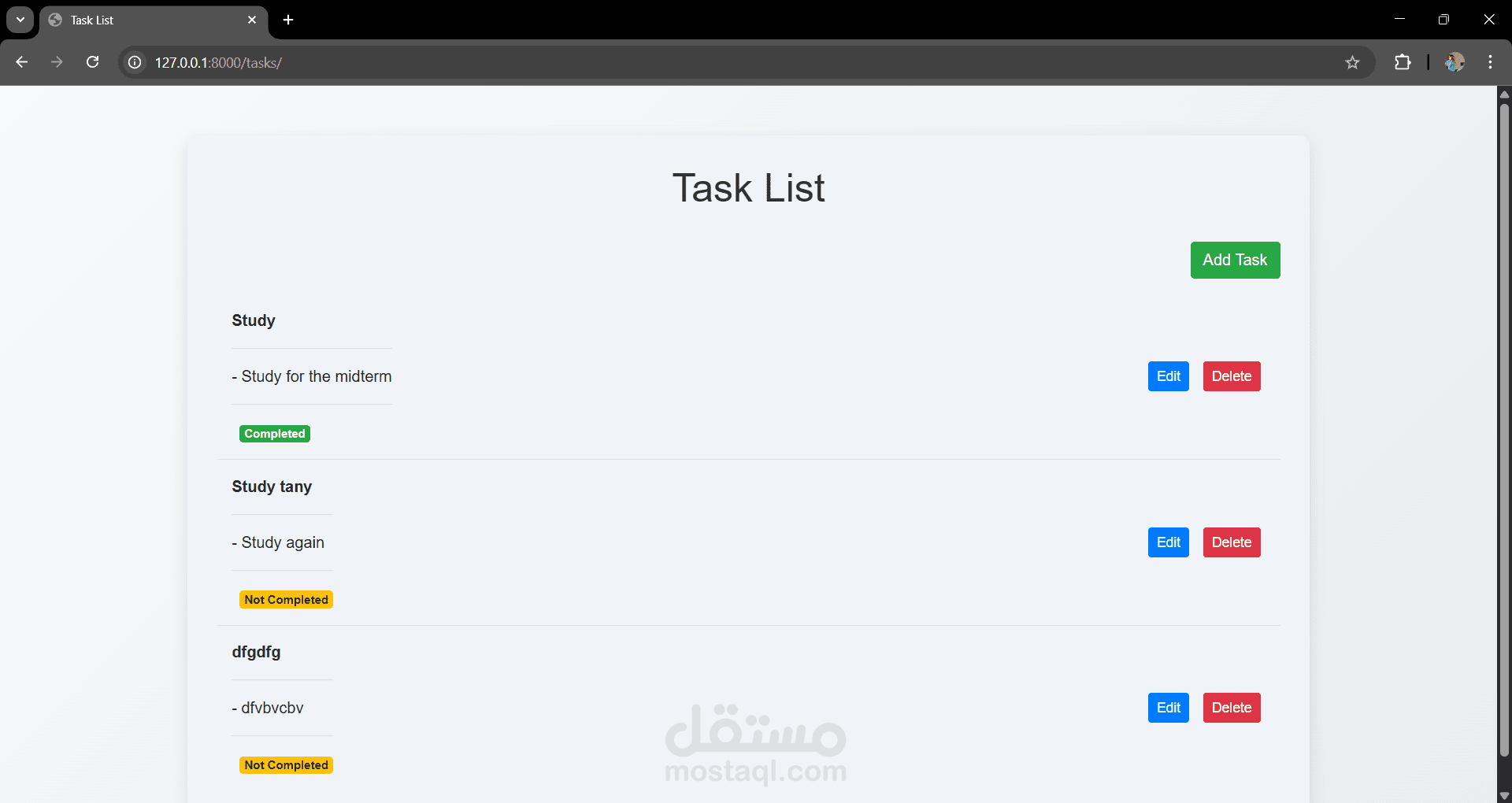 نظام إدارة مهام متكامل (Task Manager) باستخدام Python و Django