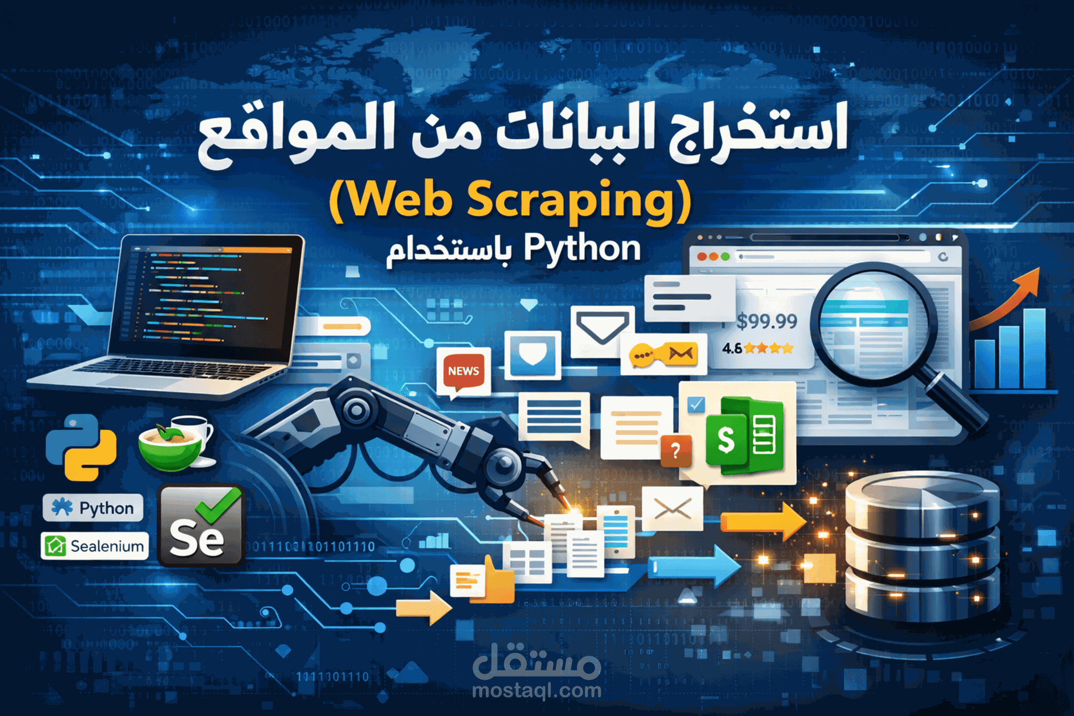 استخراج بيانات من أي موقع وتسليمها Excel أو CSV
