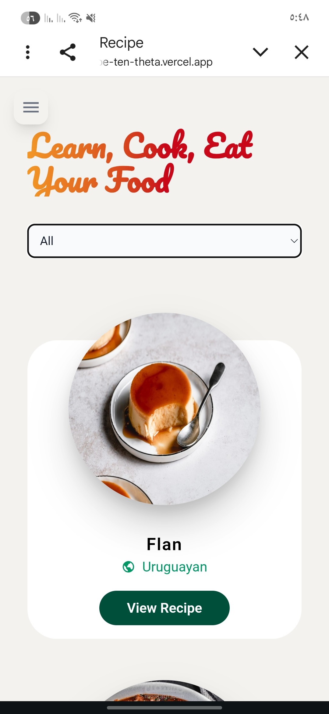Recipes Website