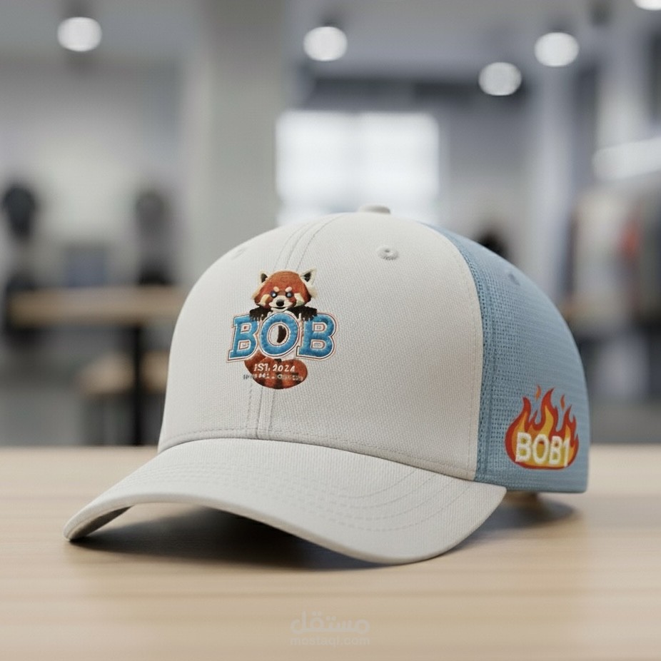 تصميم هوية بصرية إبداعية - كاب BOB 3D