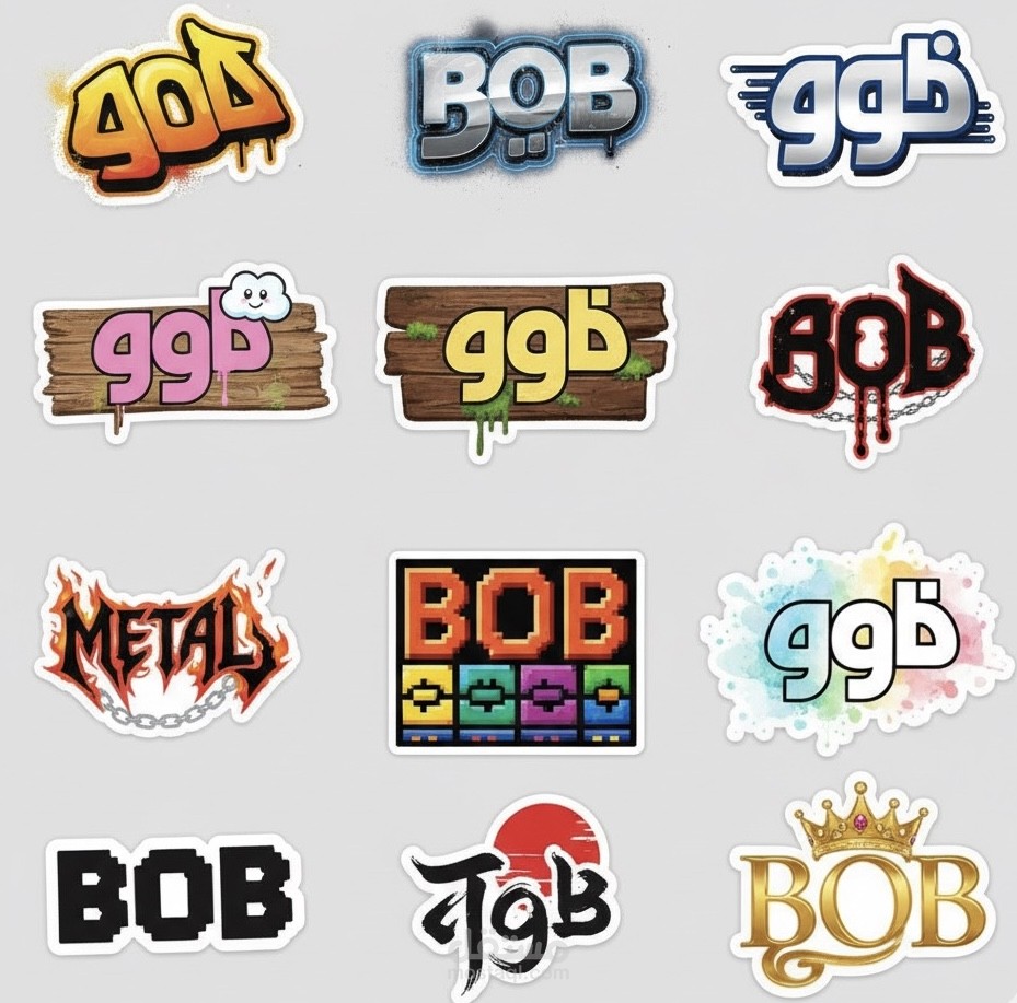 تصميم شعارات وهوية بصرية منوعة (Creative Logos & Stickers Design)