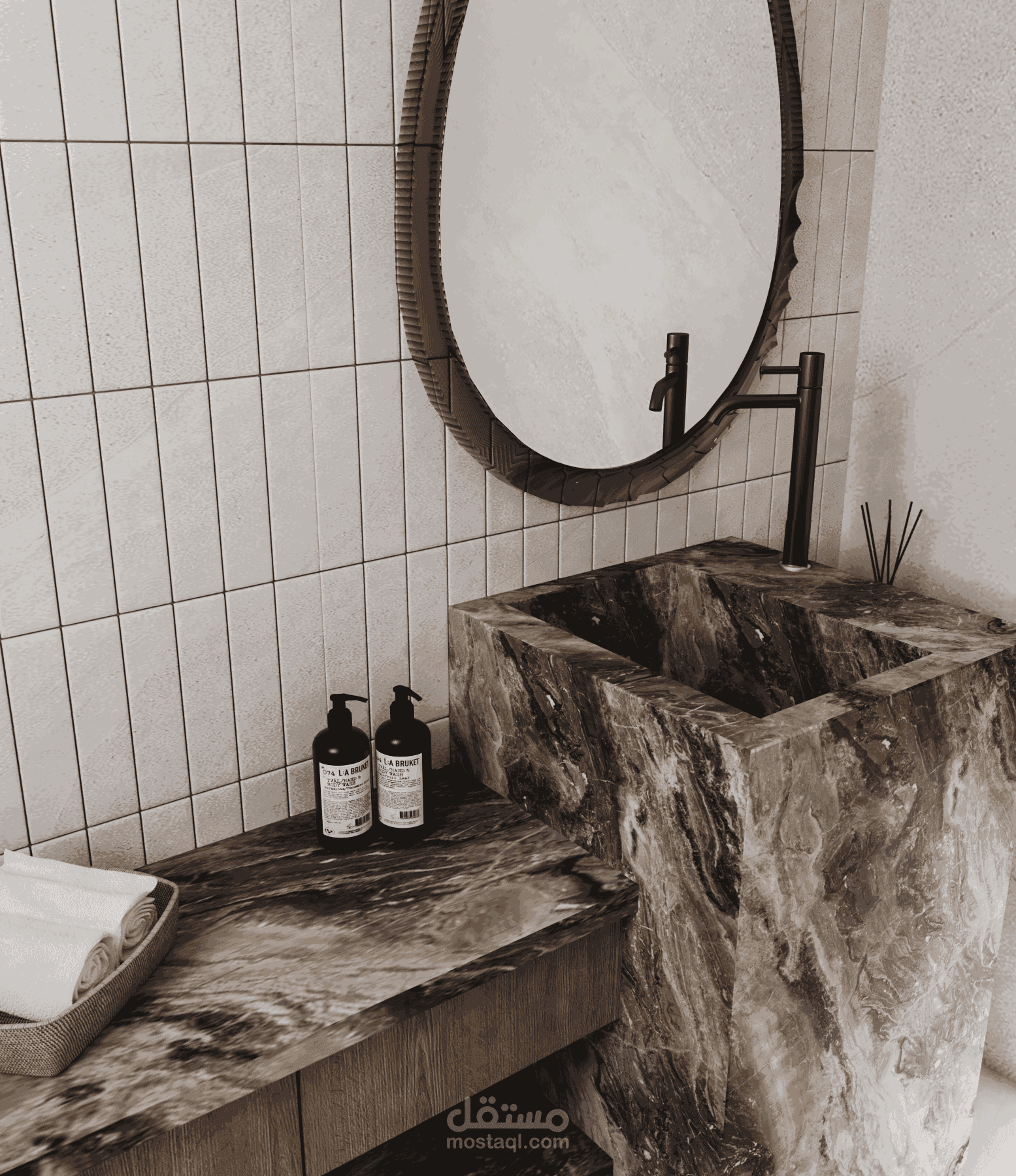 GUEST BATHROOM DESIGN  -تصميم حمام ضيوف