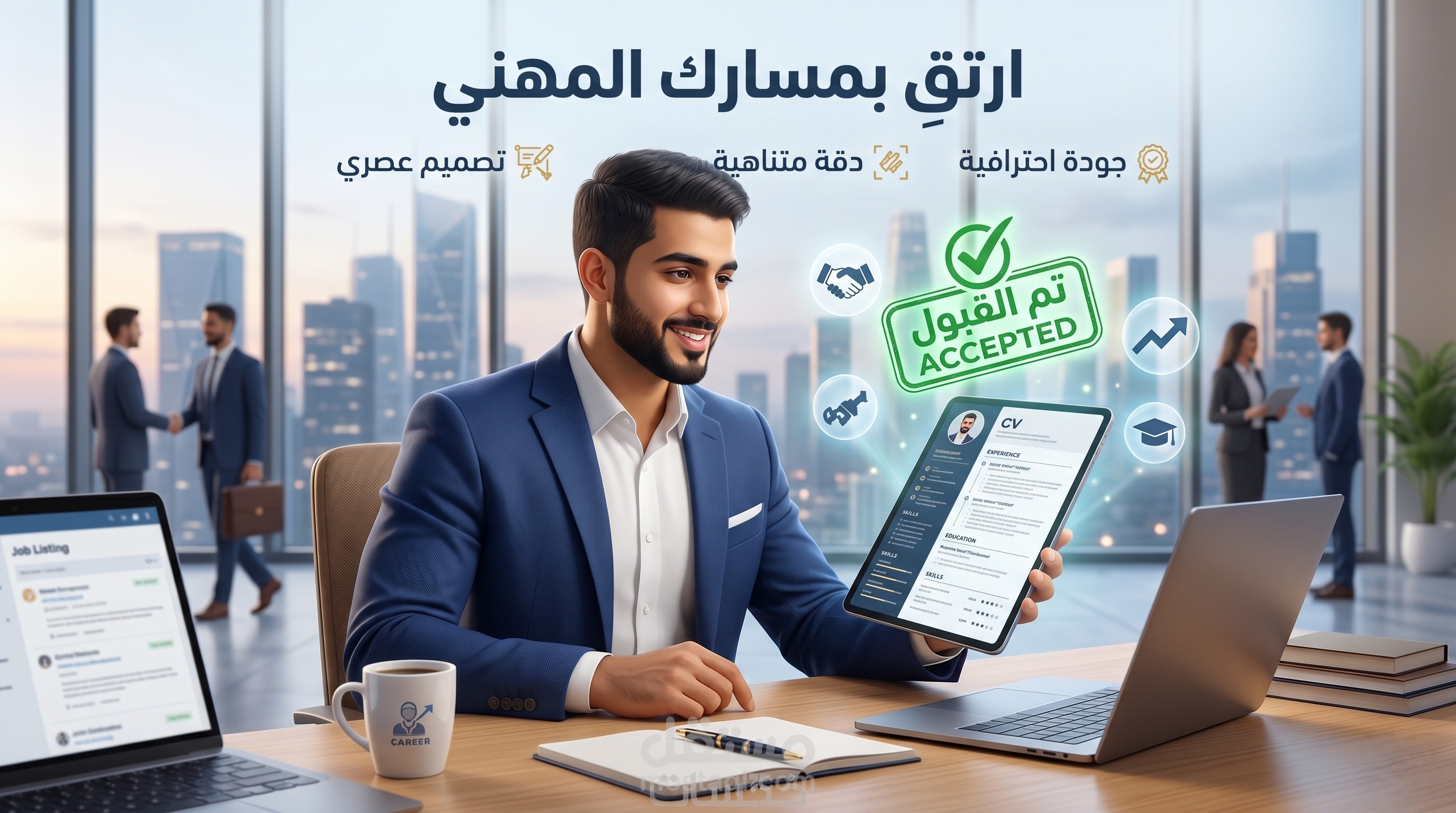 تصميم سيرة ذاتية (CV) احترافية ومتوافقة مع أنظمة الفرز الآلي (ATS)