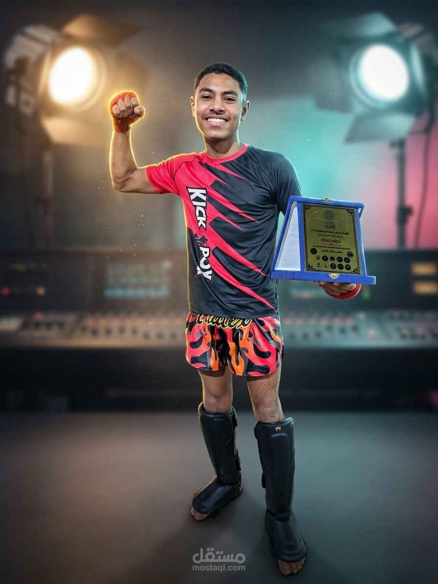 تحويل صورة رياضية إلى بوستر احترافي