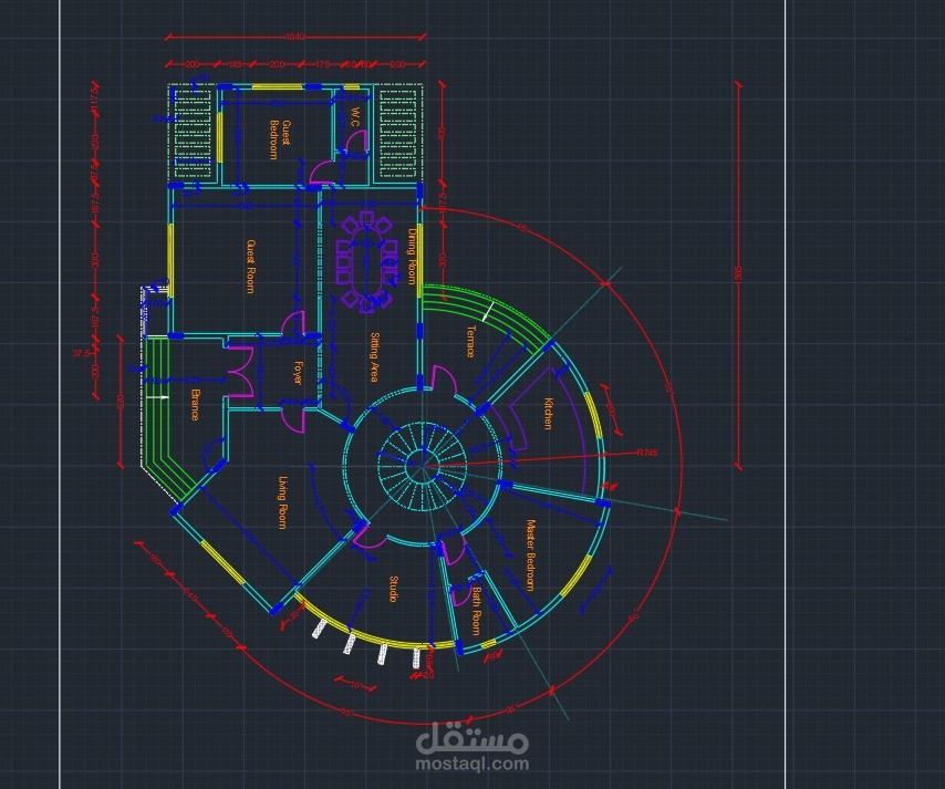 تصميمات هندسية 2d - AutoCad