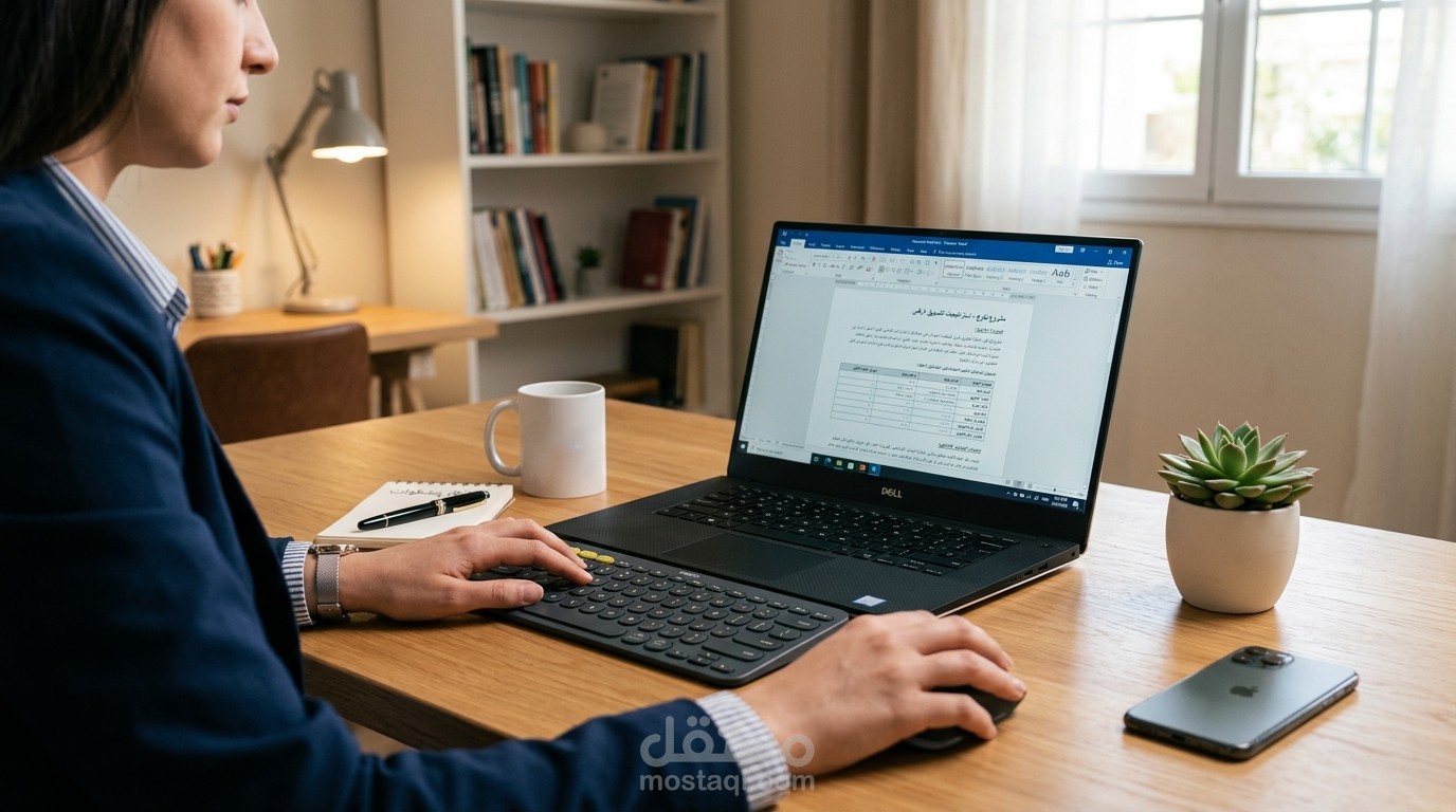 تنسيق وتصميم تقارير شركات وحقائب تدريبية احترافية على Word.