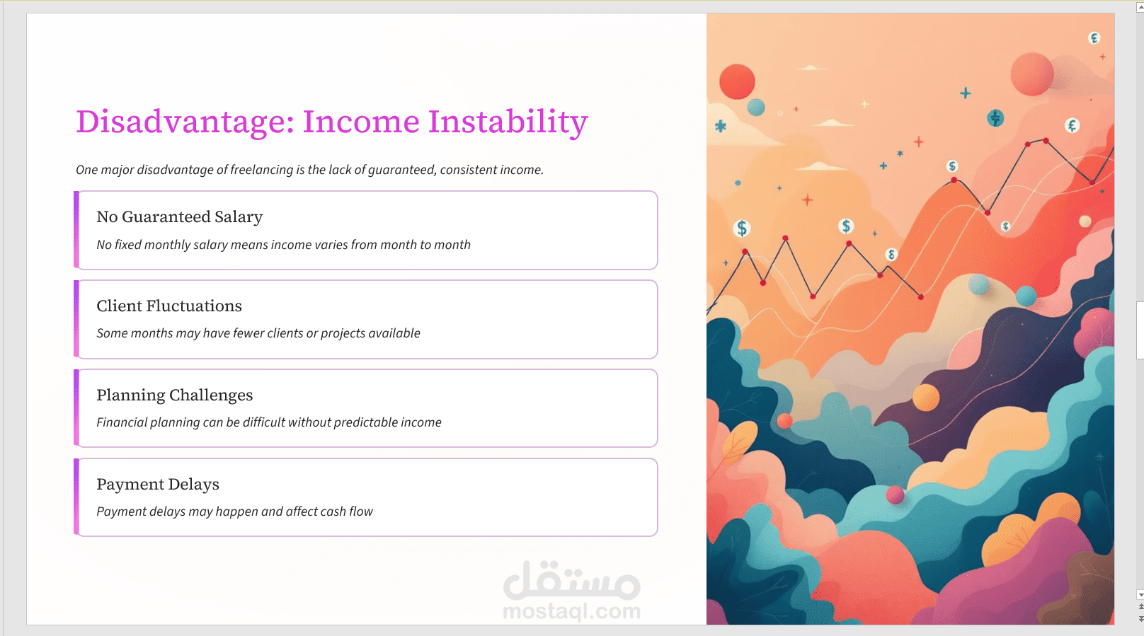 Professional PowerPoint Presentation | Pros and Cons of Freelancing