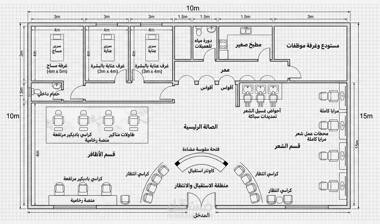 Floor Plan Overview: Luxury Beauty & Spa Center