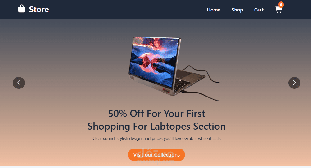Electronic Devices E-commerce Website using React.js