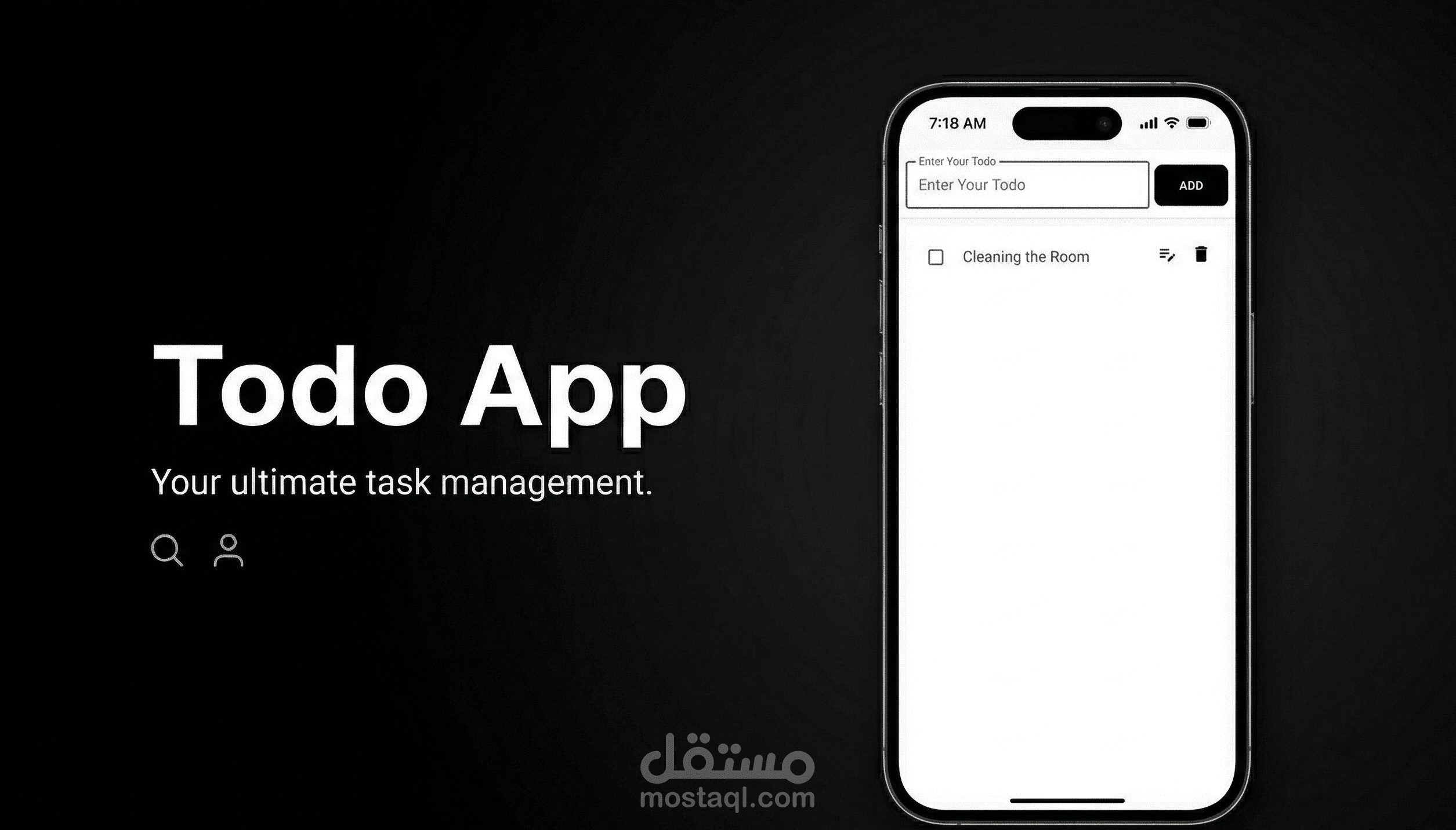 تطبيق تنظيم المهام اليومية Todo-App