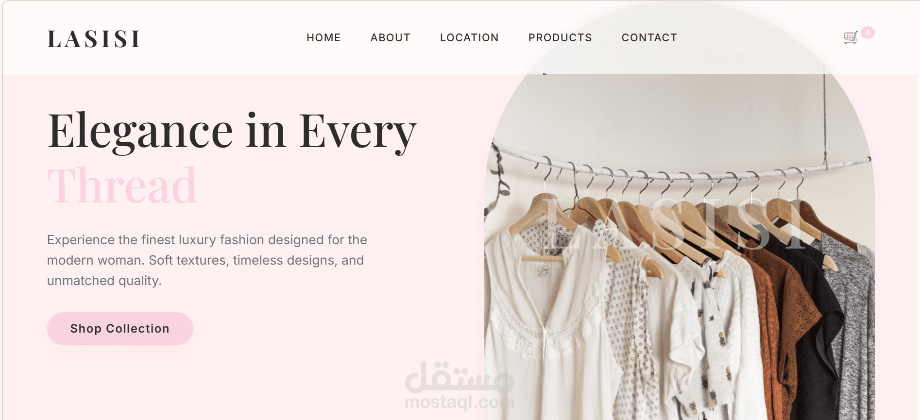 E-commerce website for clothing