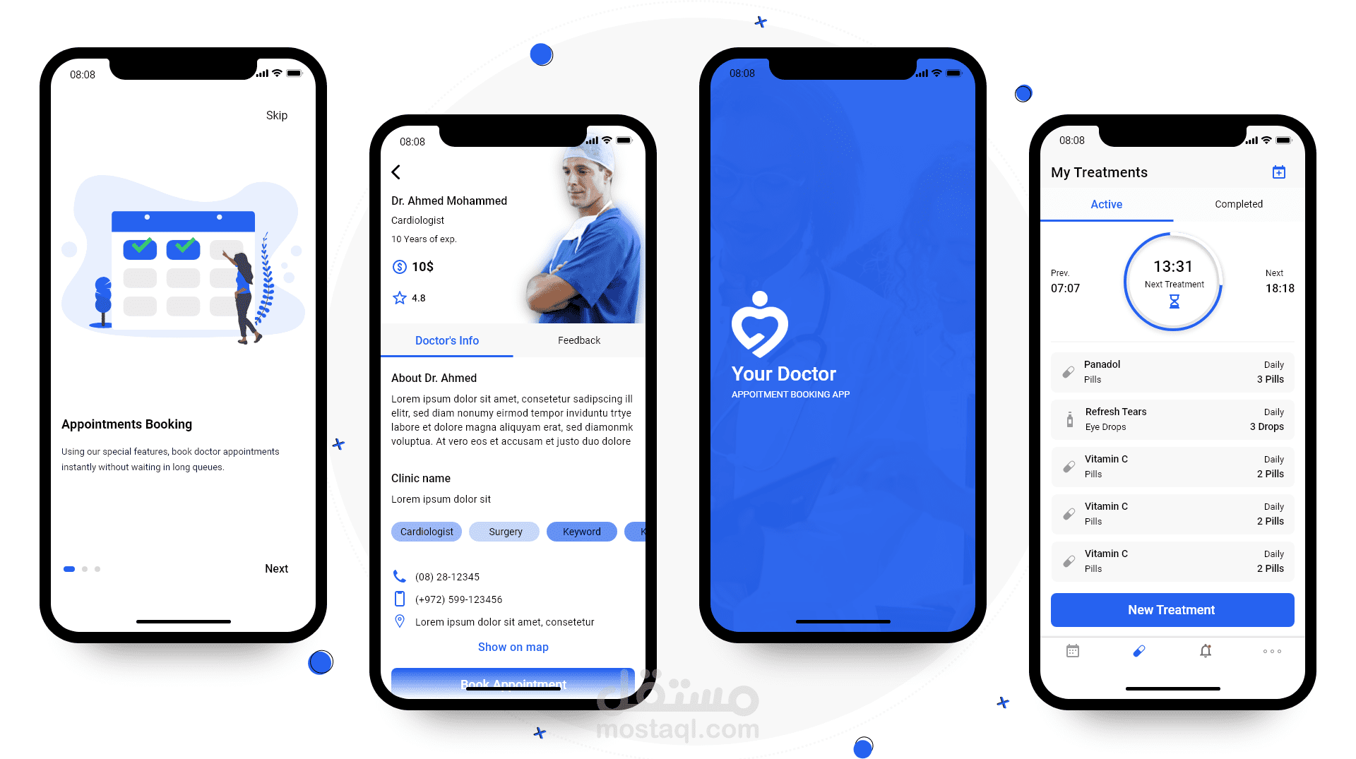 تصميم تطبيق لحجز مواعيد طبية - Your doctor app