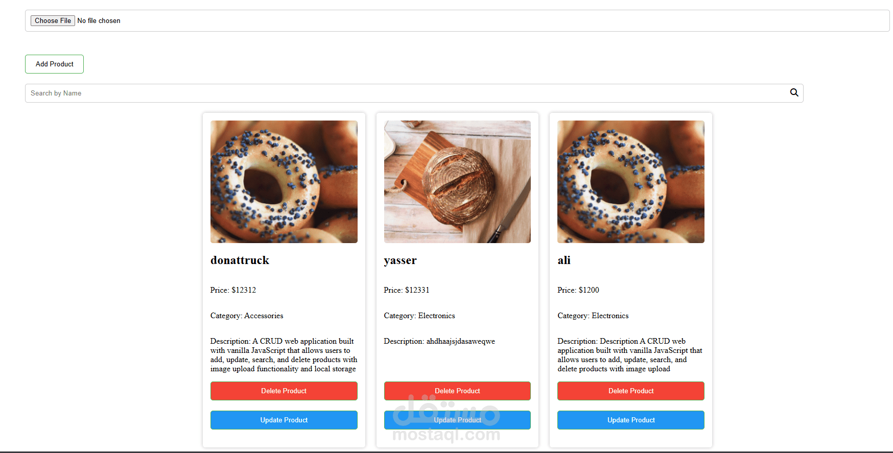 crud and DOM minapulation