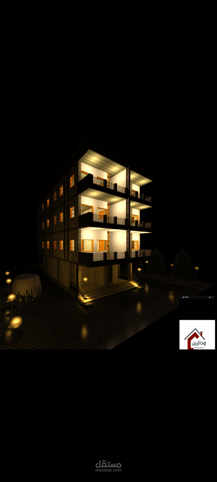 تصميم مبني سكني في السودان شرق النيل