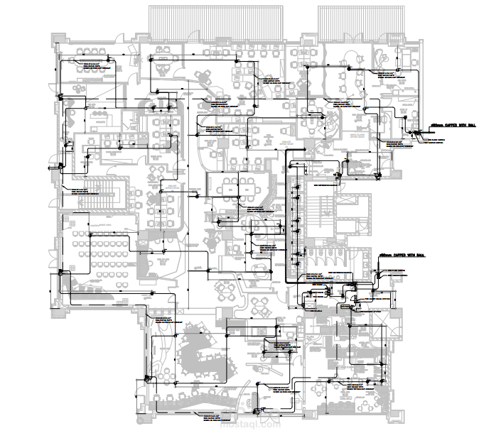 لوحات تنفيذية لمبني اداري