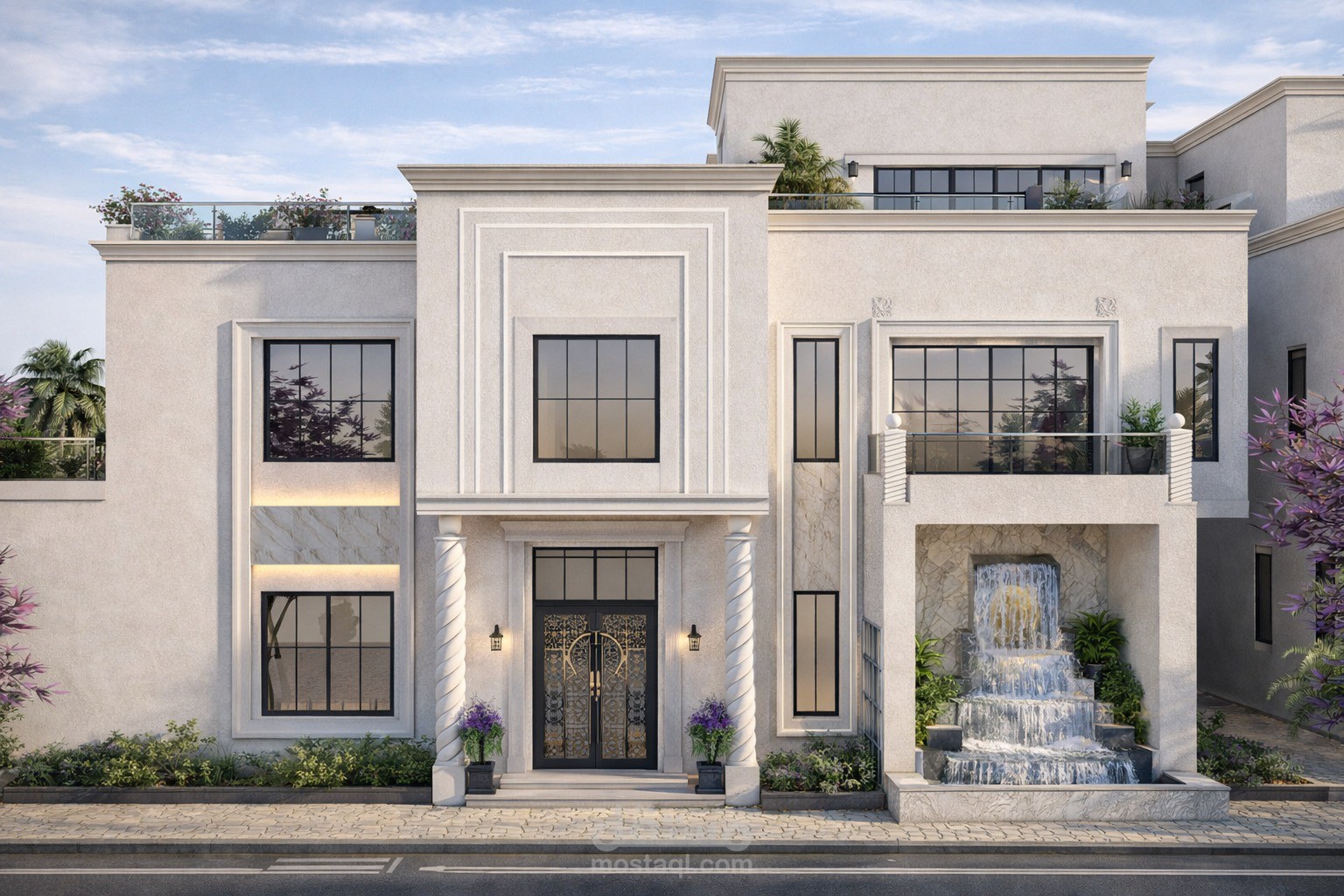 تصميم خارجي لفيلا في المملكة العربية السعودية
