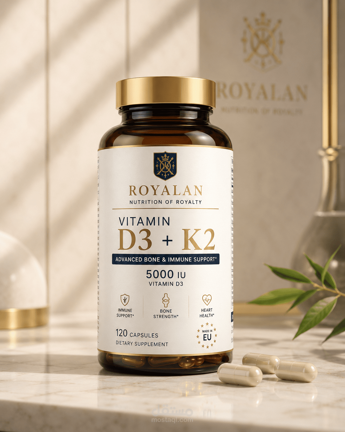 ROYALAN™ Vitamin D3 + K2 Branding Design