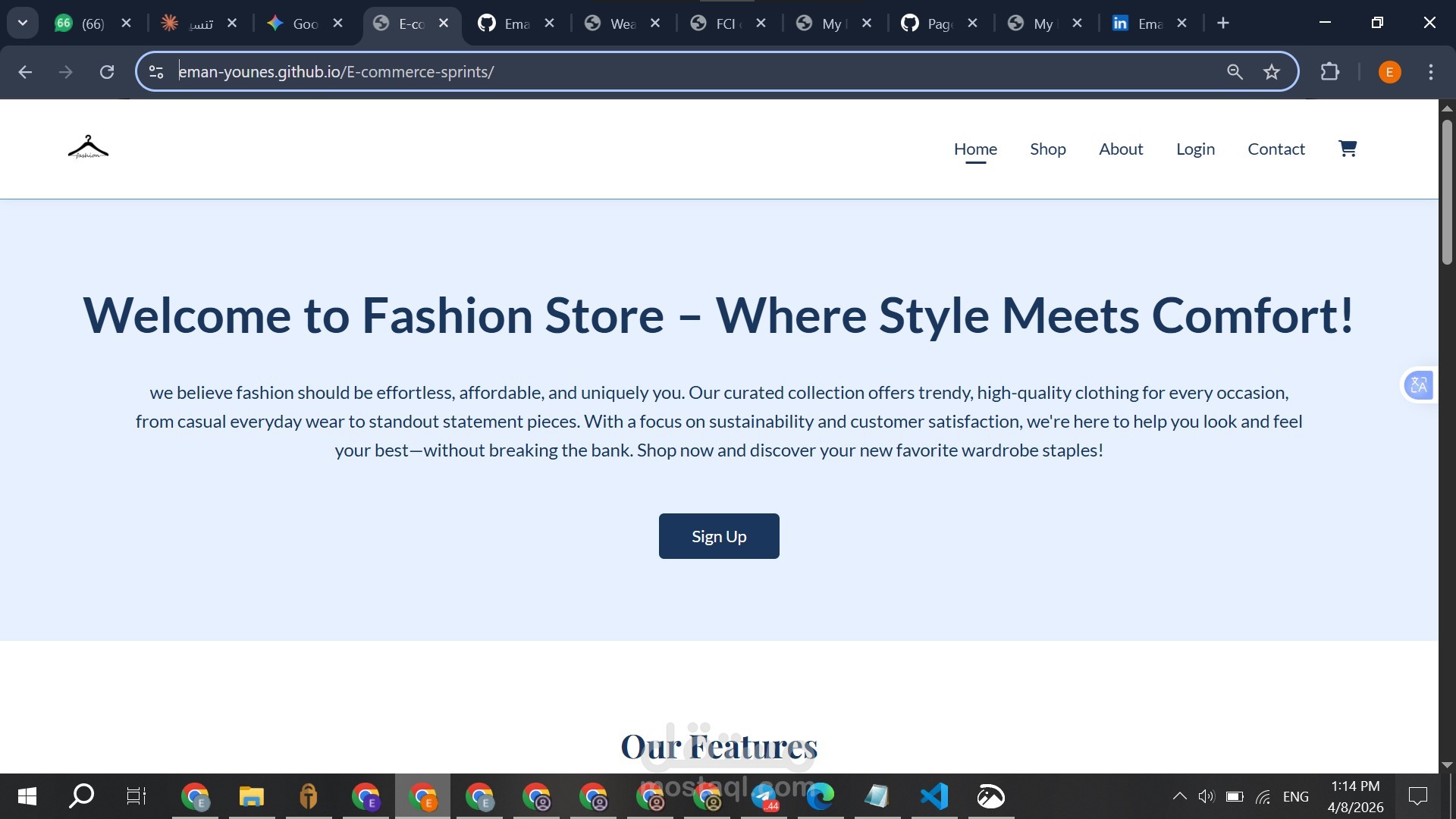 منصة تسوق إلكتروني عصرية